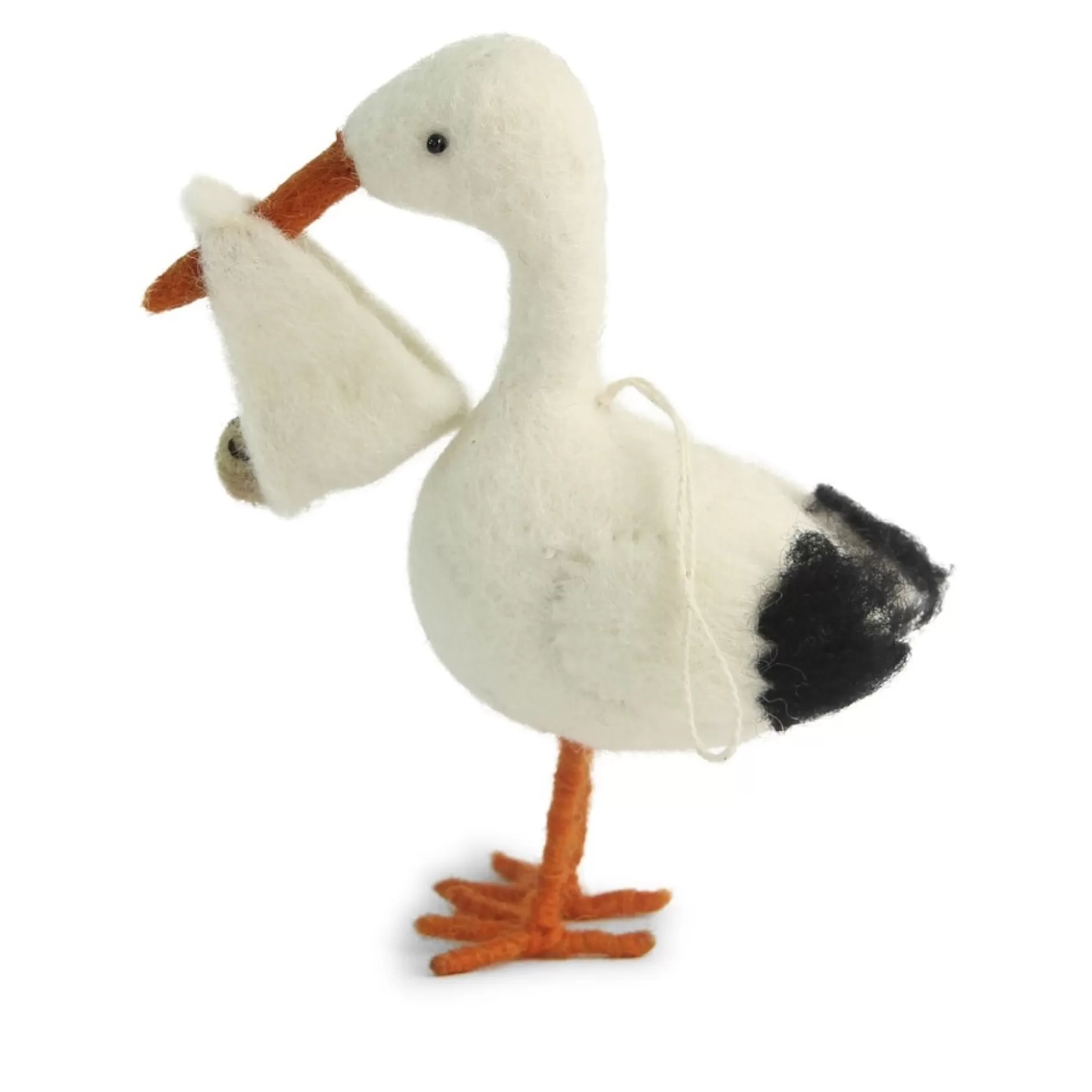 En Gry & Sif Children'S Hanging Decoration - Stork With Baby (Large) | Felt Christmas Tree Decorations