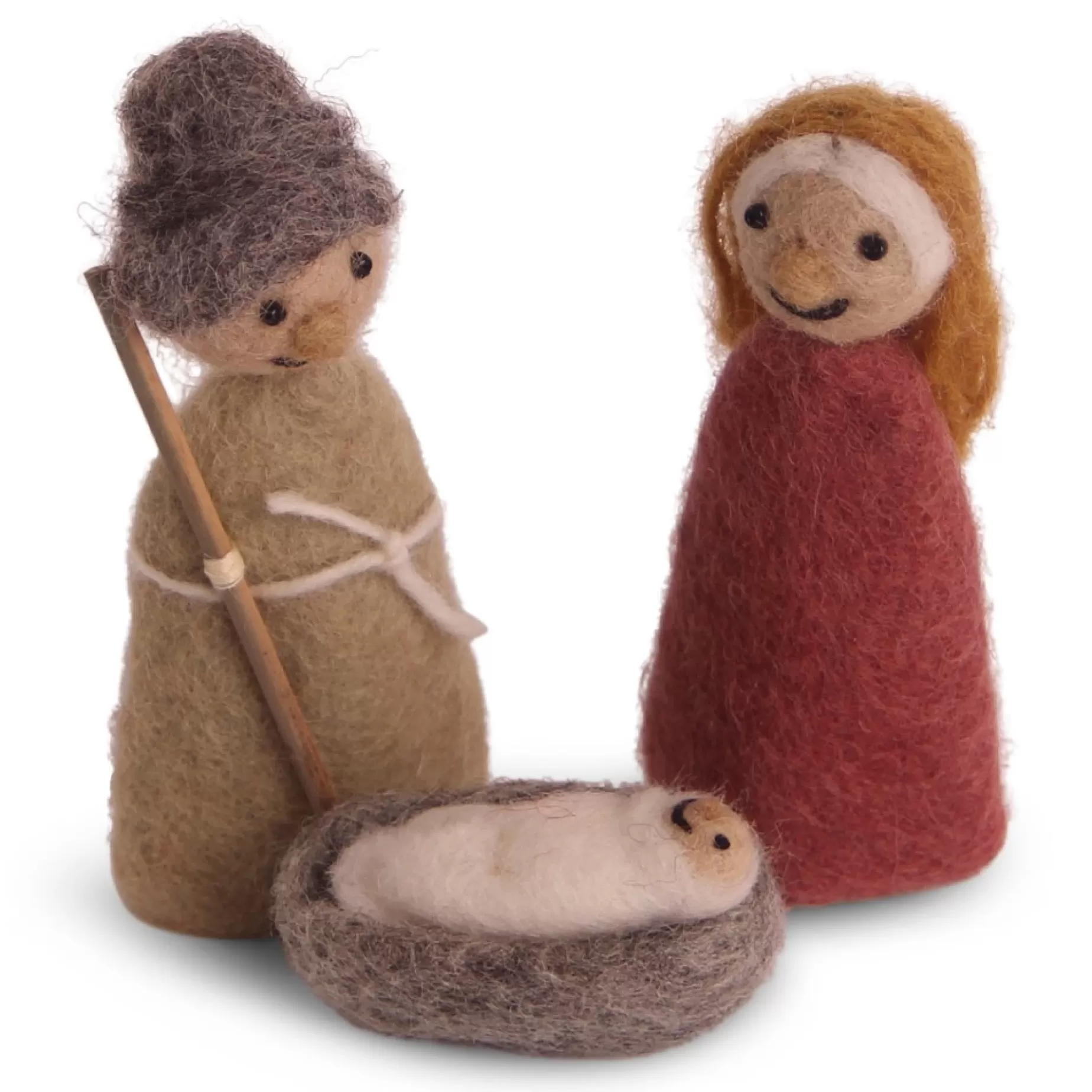 En Gry & Sif Christmas Figurines - Felt Nativity Set (11 Pieces) | Felt Figurines