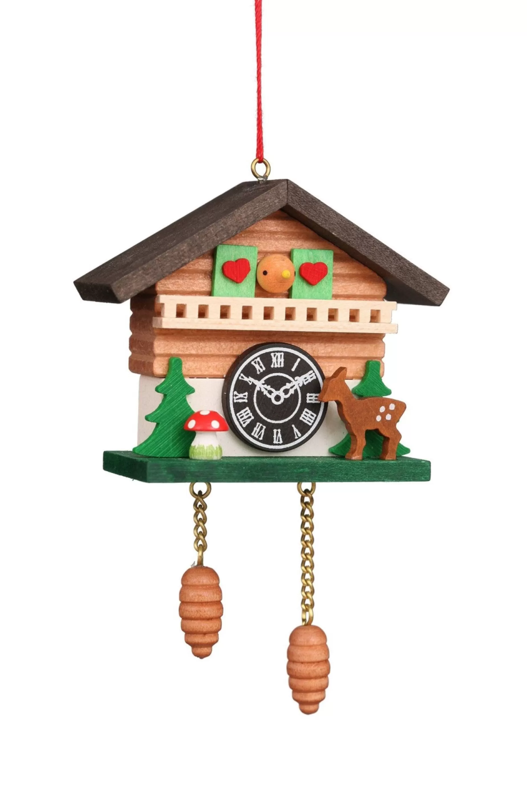 Christian Ulbricht Cuckoo Clock - Forest Cabin With Baby Deer - Christmas Tree Decoration | All Tree Decorations