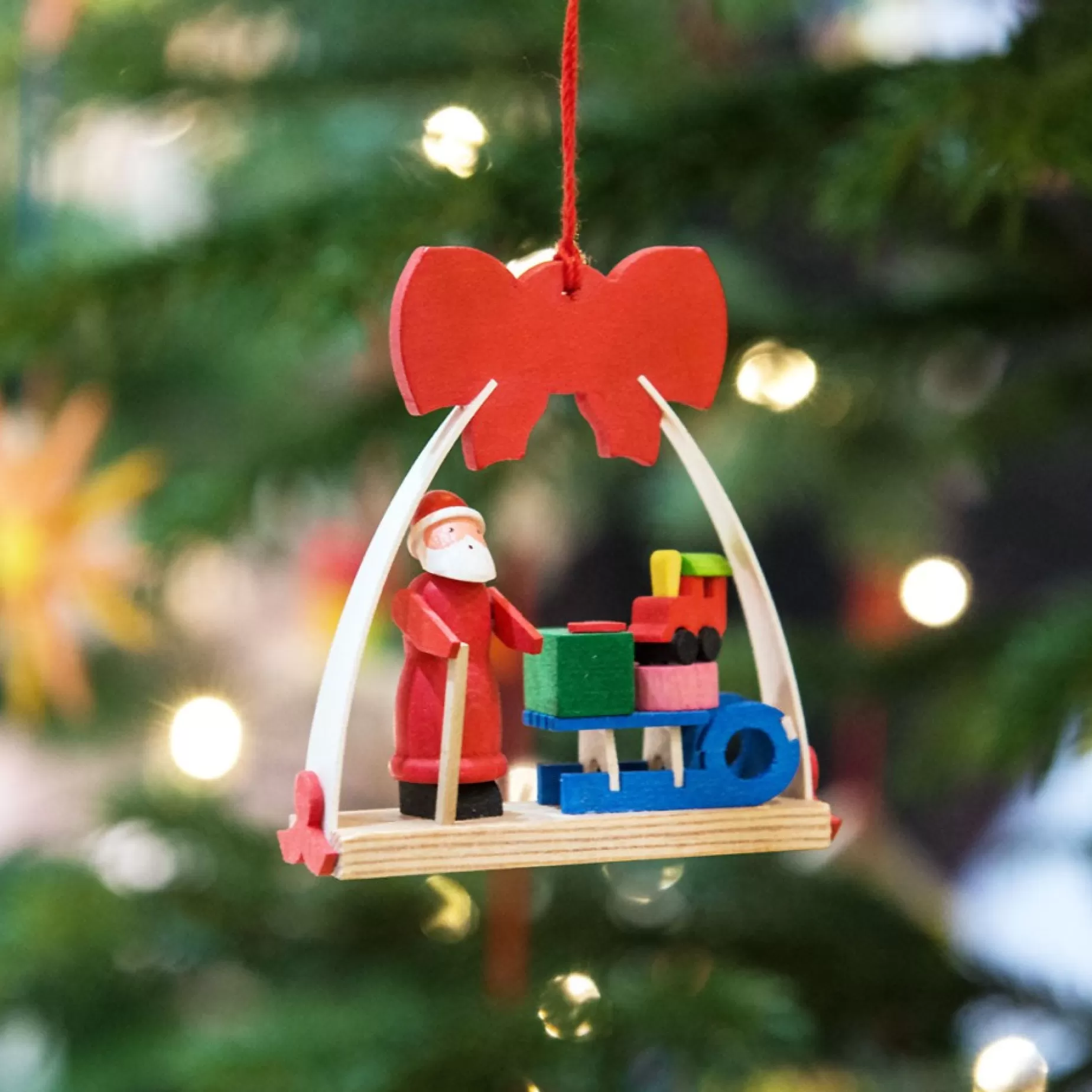 Graupner Dressed In A Bow - Christmas Tree Decoration - Rocking Horse Under The Tree | All Tree Decorations