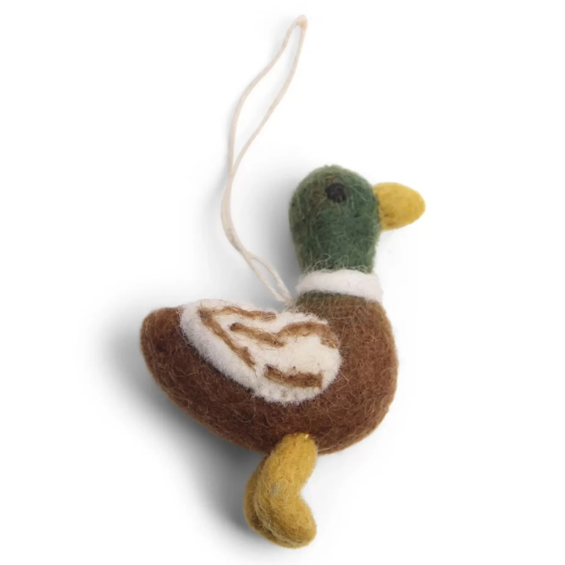En Gry & Sif Fall Hanging Decoration - Dashing Duck | Felt Christmas Tree Decorations