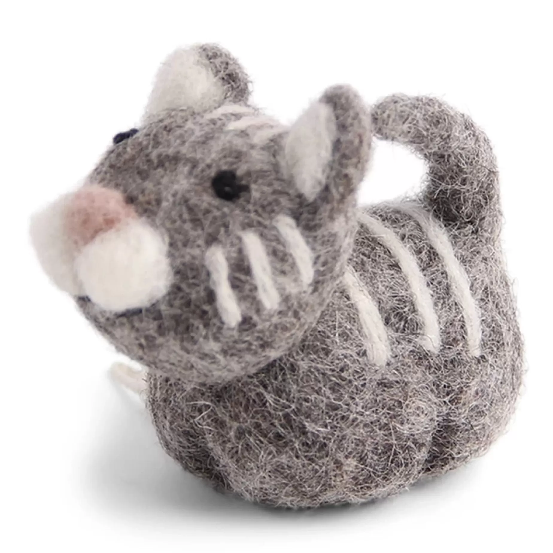 En Gry & Sif Felt Christmas Tree Decoration - Cat (Grey) | Felt Christmas Tree Decorations