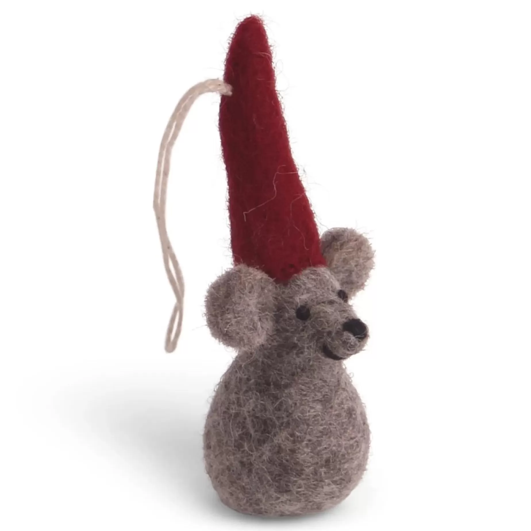En Gry & Sif Felt Christmas Tree Decoration - Christmas Mouse | Felt Christmas Tree Decorations