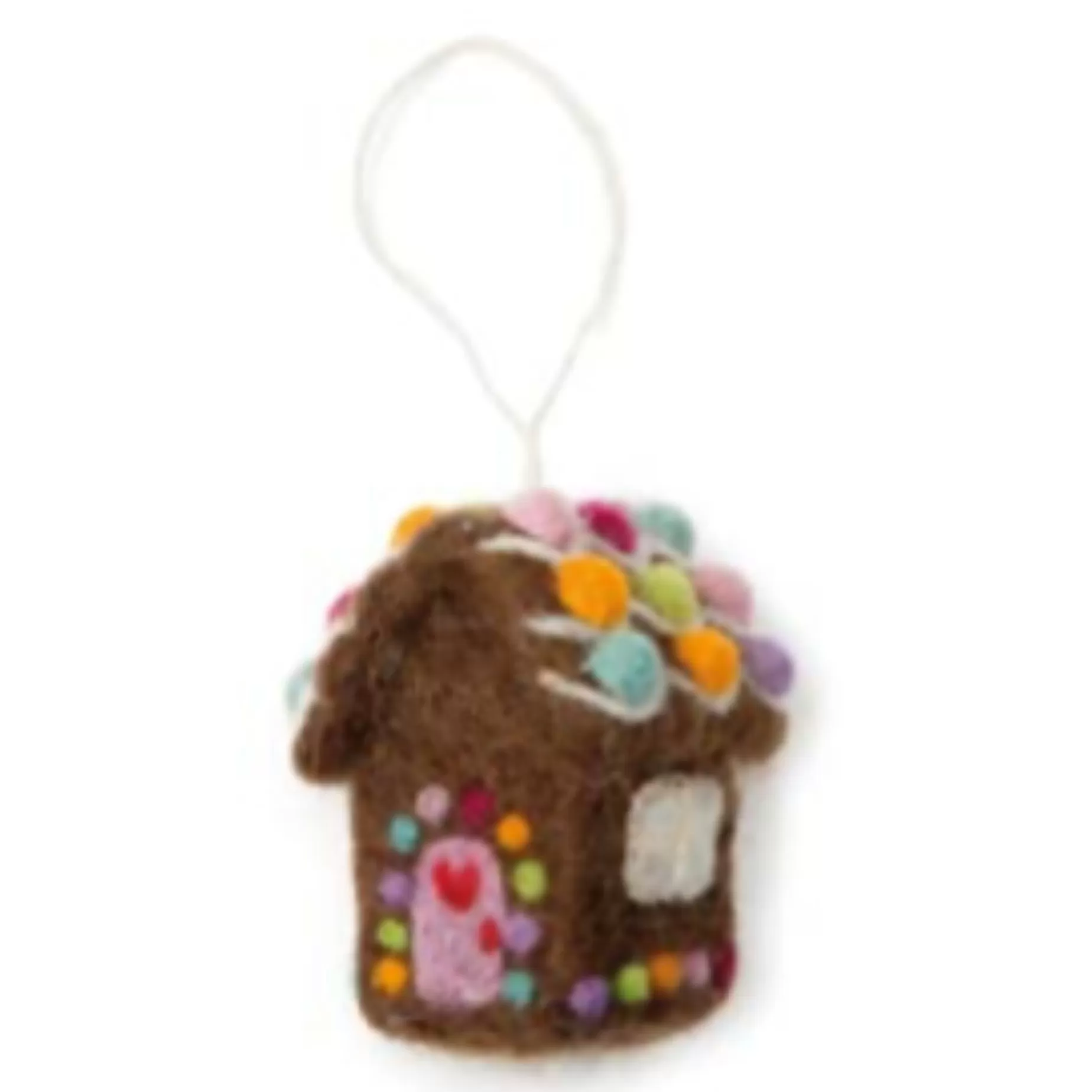 En Gry & Sif Felt Christmas Tree Decoration - Gingerbread House | Felt Christmas Tree Decorations