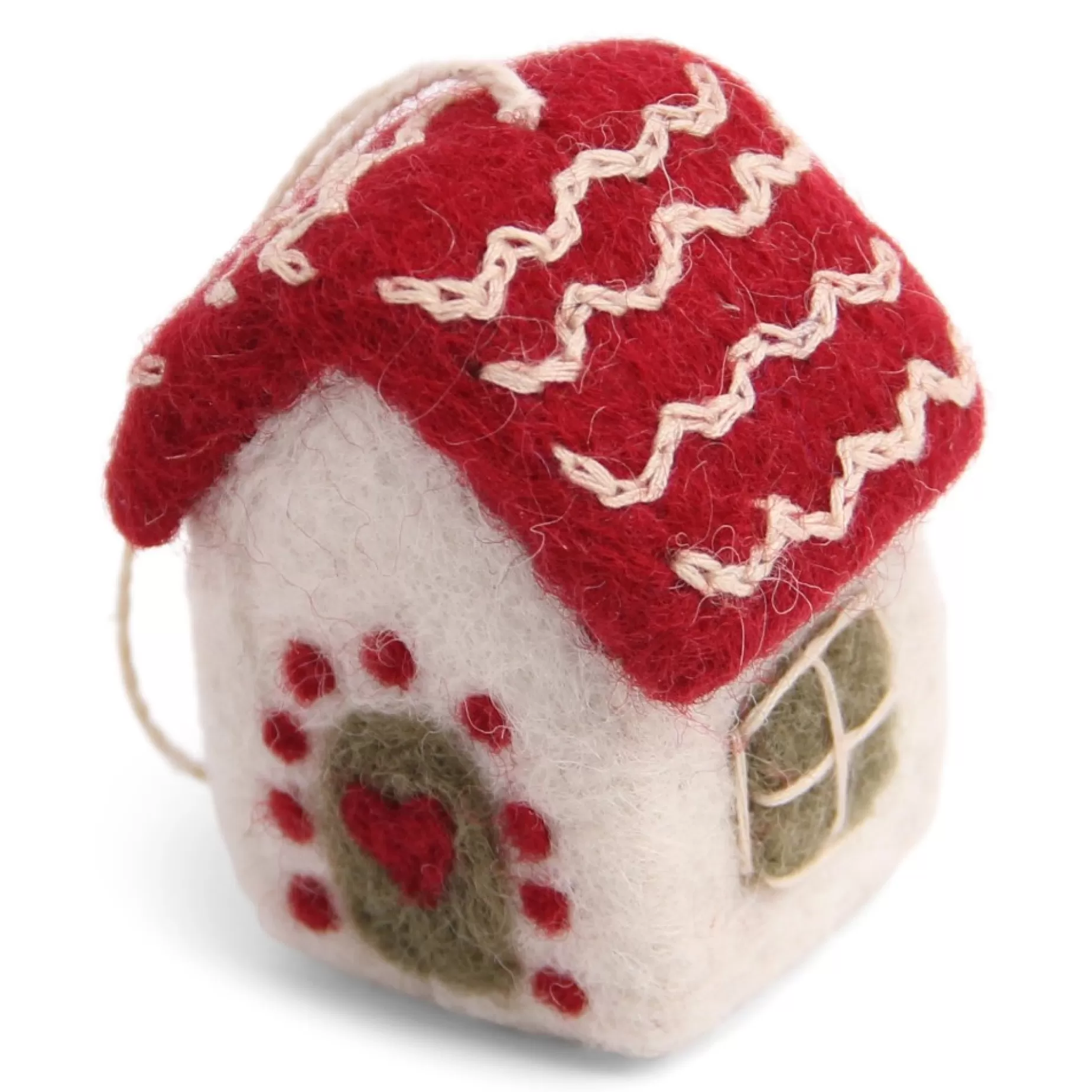 En Gry & Sif Felt Christmas Tree Decoration - Little Christmas House | Felt Christmas Tree Decorations