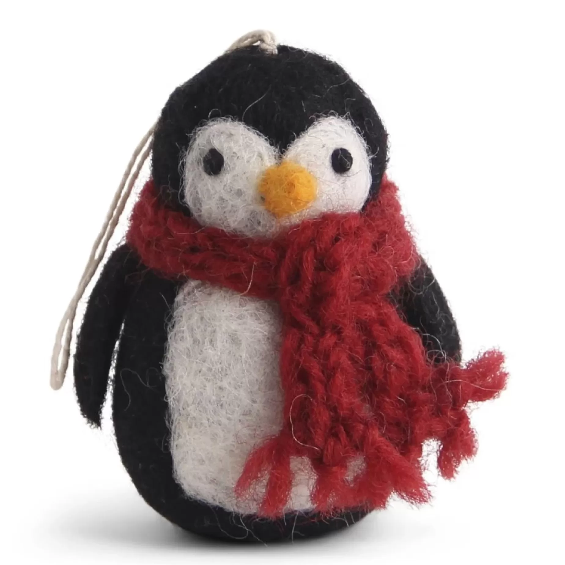 En Gry & Sif Felt Christmas Tree Decoration - Penguin With Scarf | All Tree Decorations