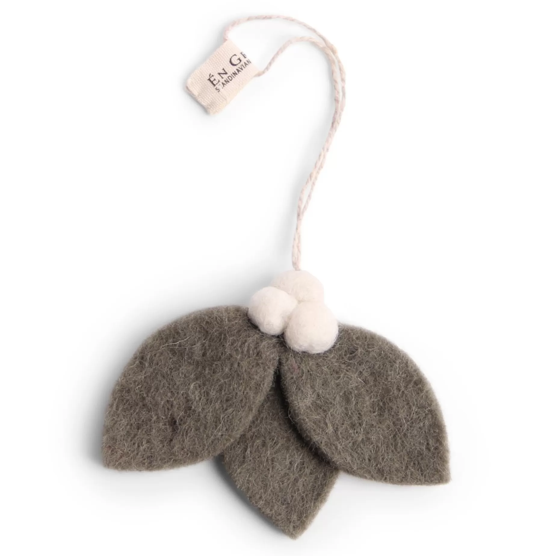 En Gry & Sif Felt Christmas Tree Decoration - Silver Foliage (Set Of 3) | All Tree Decorations