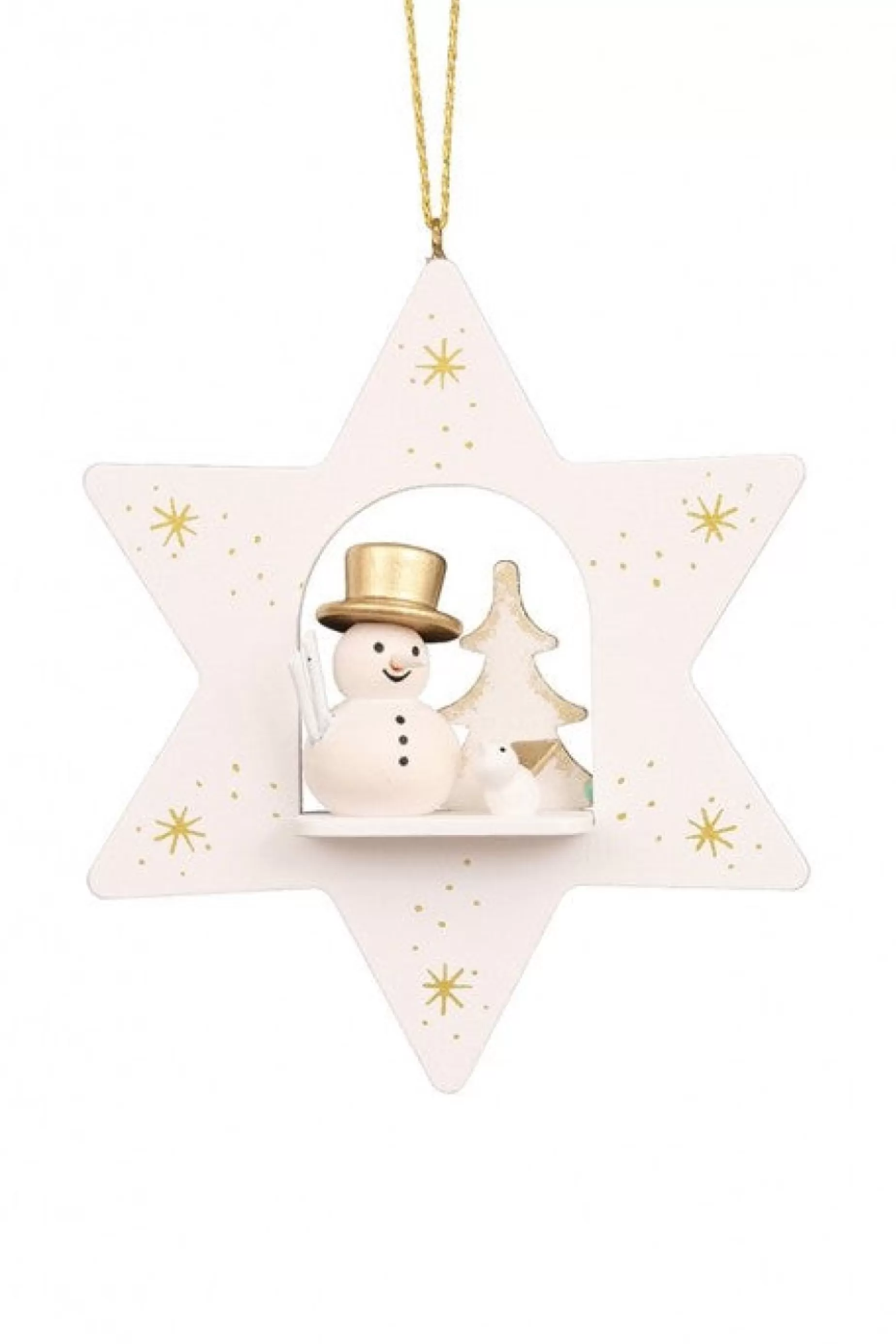 Christian Ulbricht Gilt Star - Snowman - Christmas Tree Decoration | All Tree Decorations