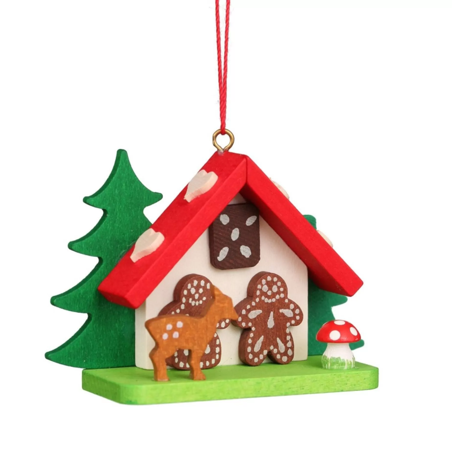 Christian Ulbricht Gingerbread House With Baby Deer - Christmas Tree Decoration | All Tree Decorations