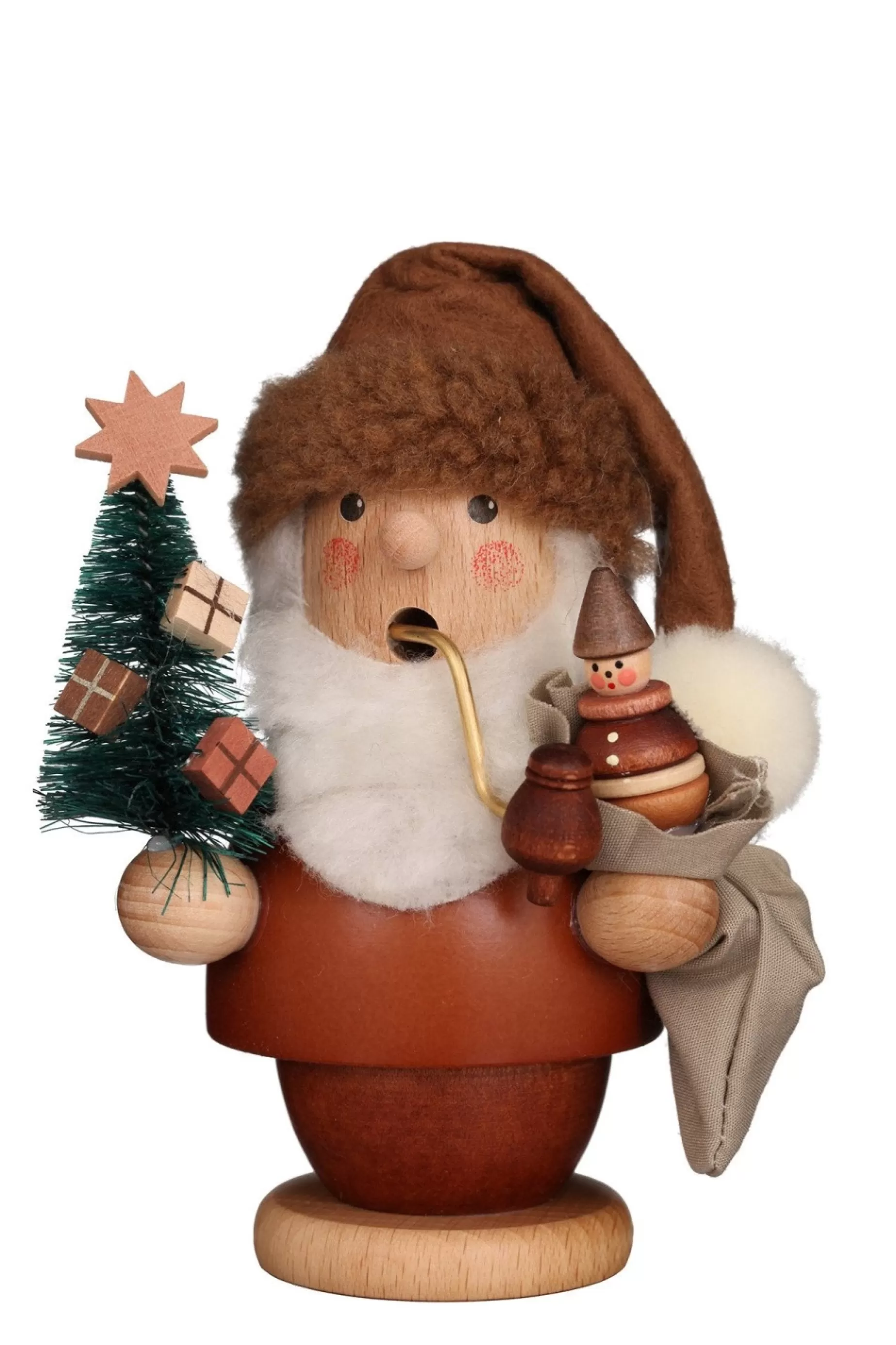 Christian Ulbricht Incense Burner - Mini - Santa With Presents (Natural) | Small Incense Burners