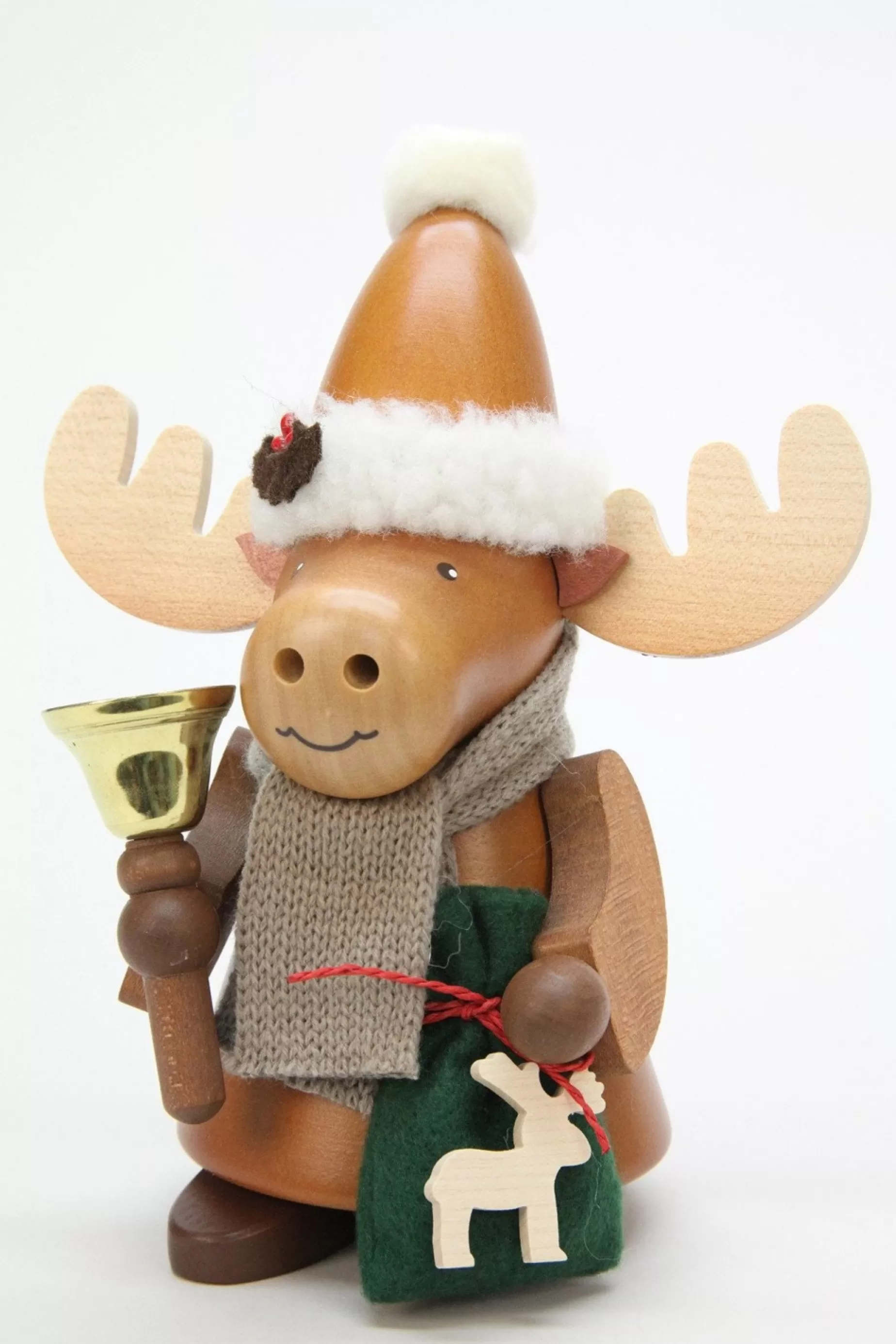 Christian Ulbricht Incense Burner - Premium - Hugo The Christmas Moose With Bell | Traditional Incense Burners