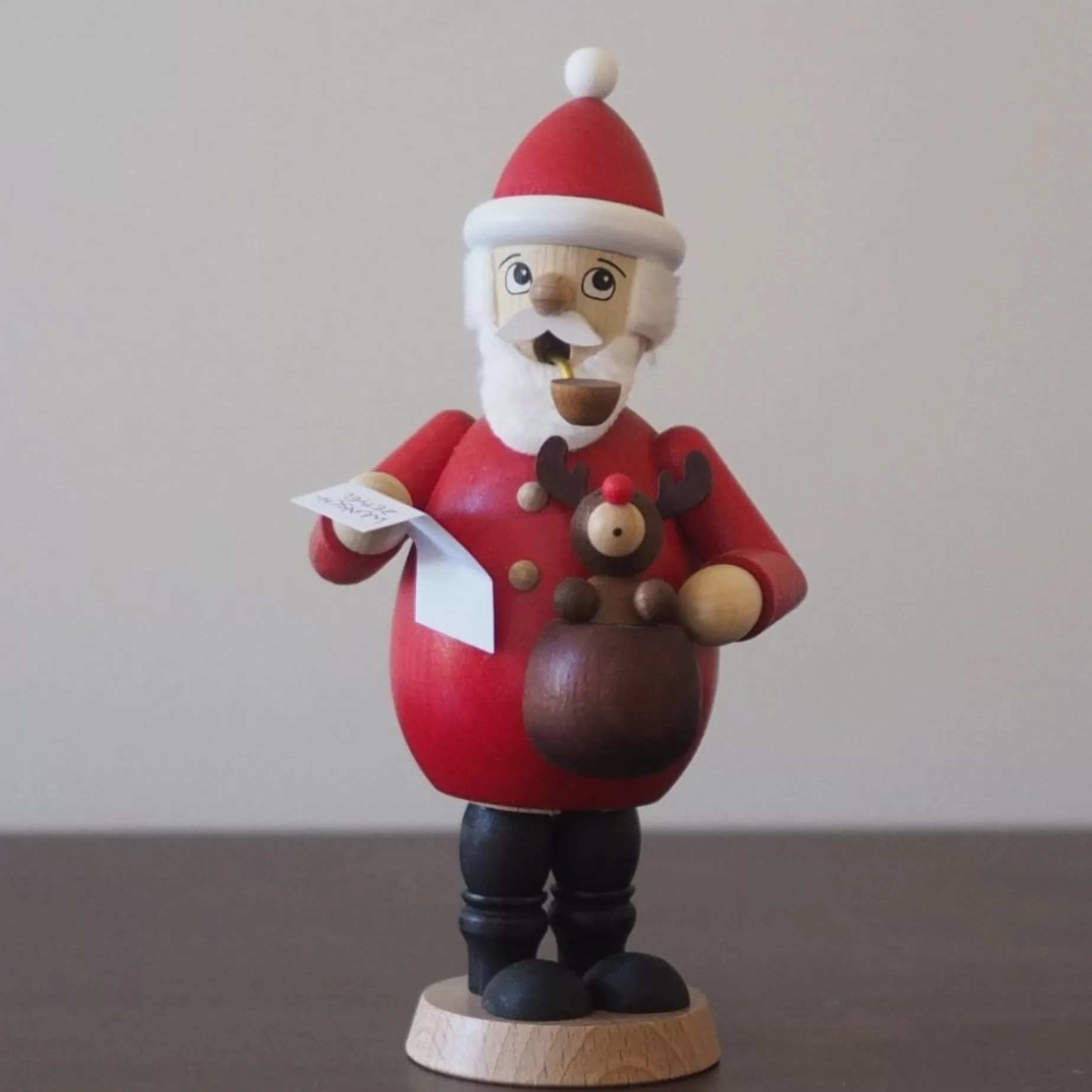 Paul Ullrich Incense Burner - Santa With Baby Rudolph And Christmas List | Traditional Incense Burners