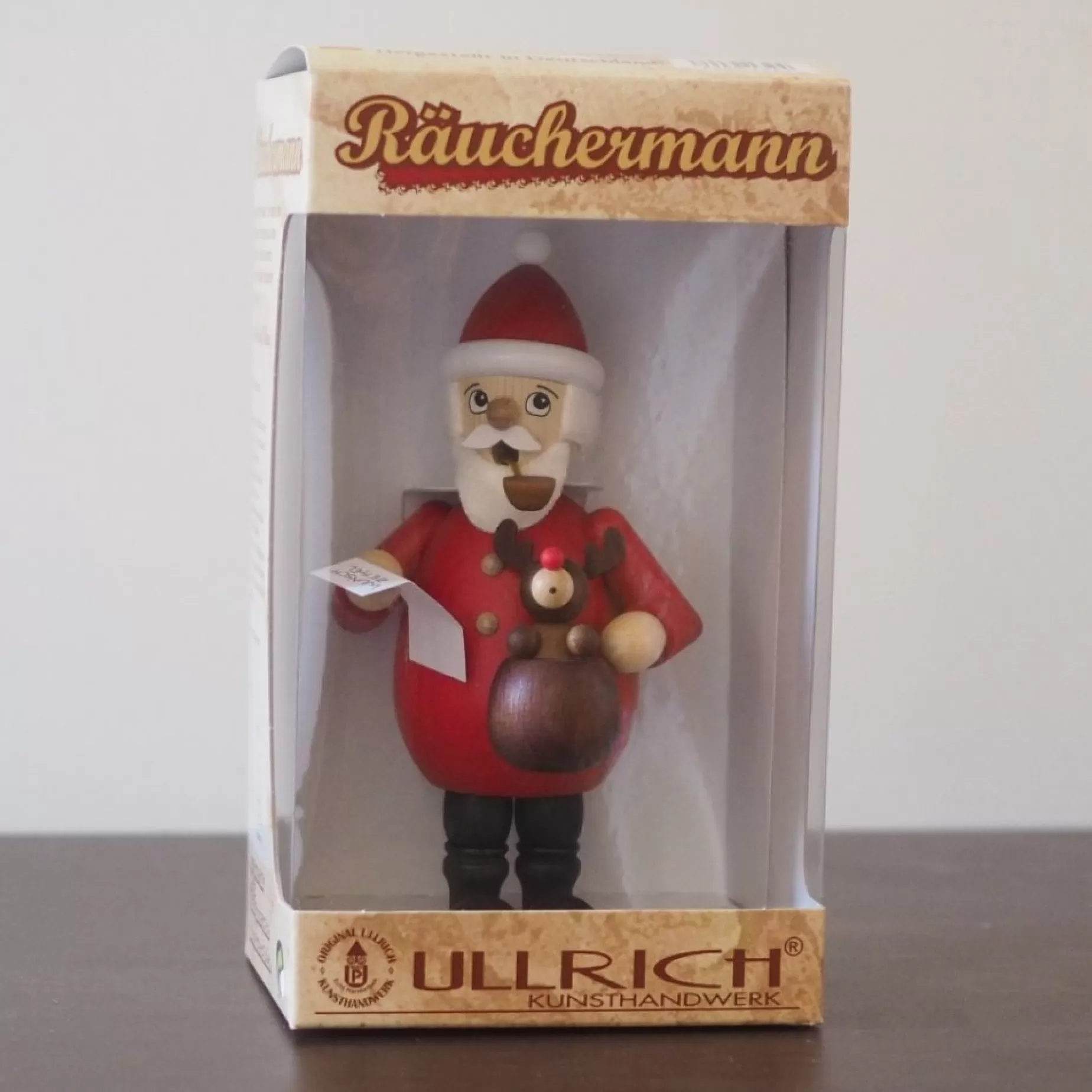 Paul Ullrich Incense Burner - Santa With Baby Rudolph And Christmas List | Small Incense Burners