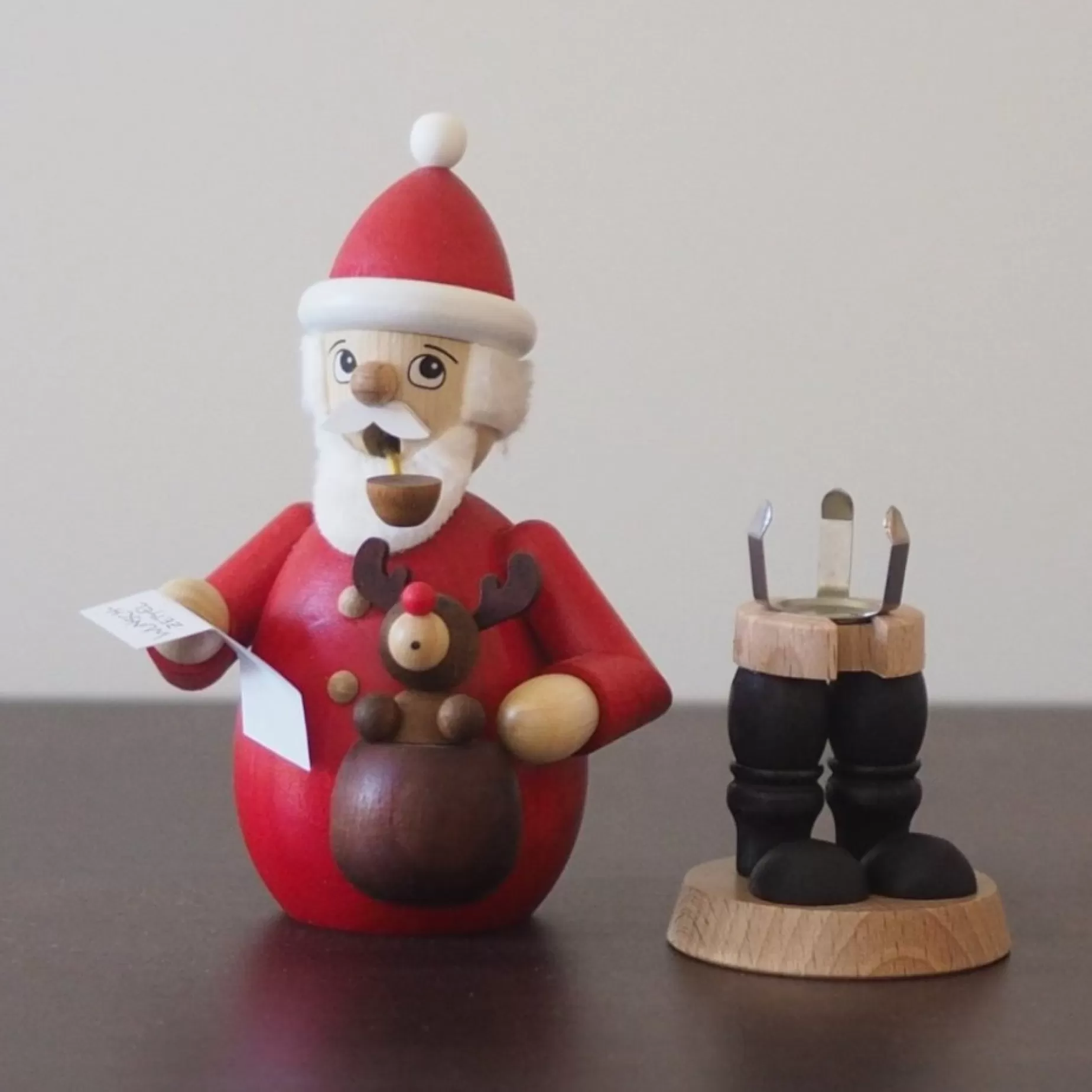 Paul Ullrich Incense Burner - Santa With Baby Rudolph And Christmas List | Small Incense Burners