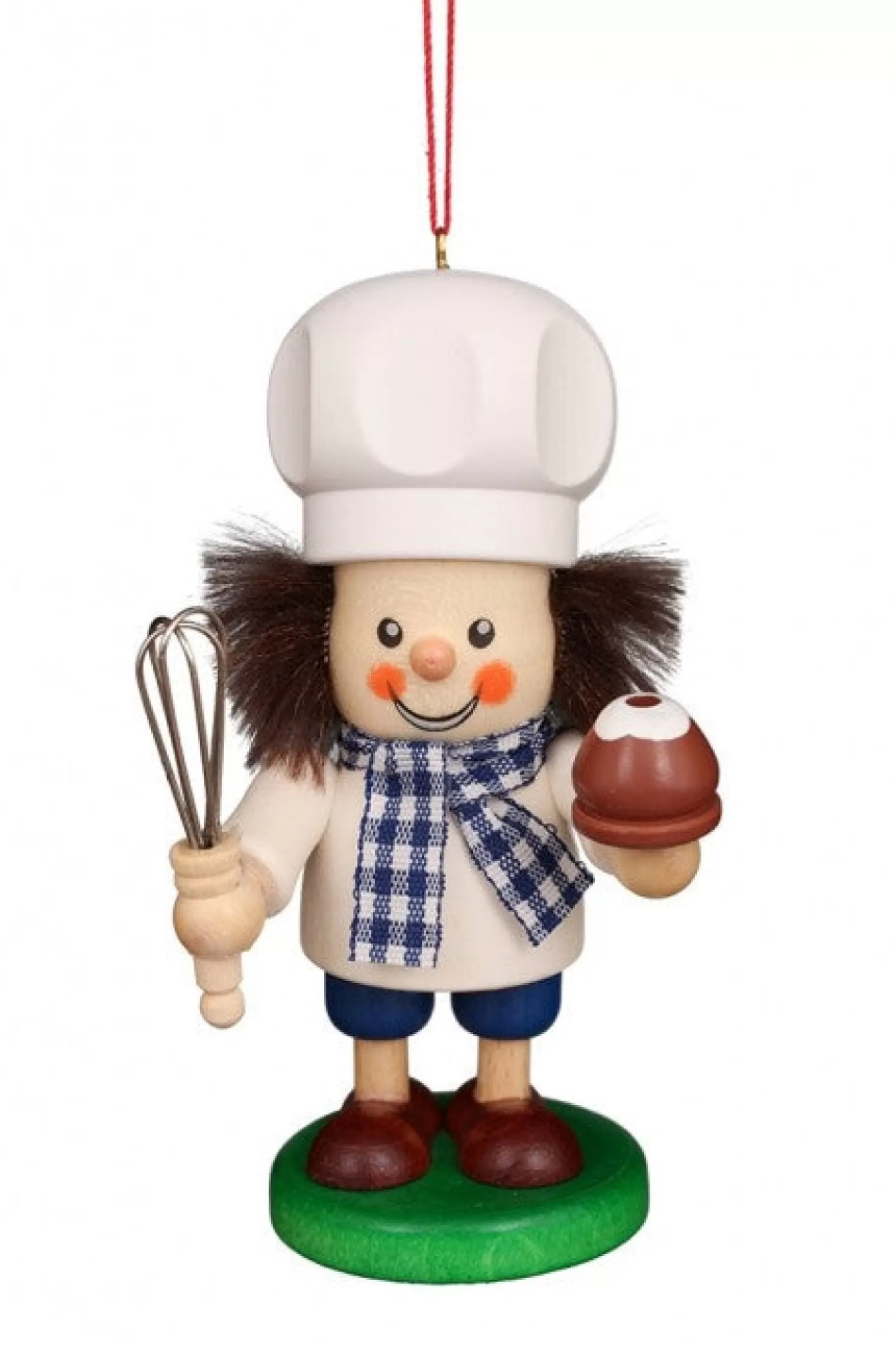 Christian Ulbricht Large Gnome Christmas Tree Decoration - Baker In Blue And White | All Tree Decorations