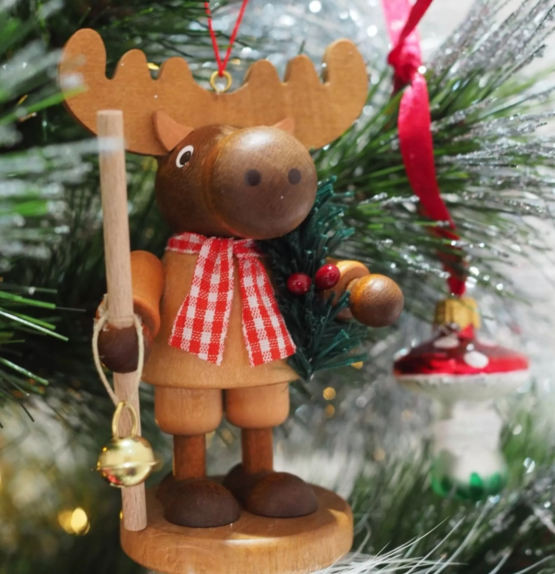 Christian Ulbricht Large Gnome Christmas Tree Decoration - Christmas Moose (Natural) | All Tree Decorations