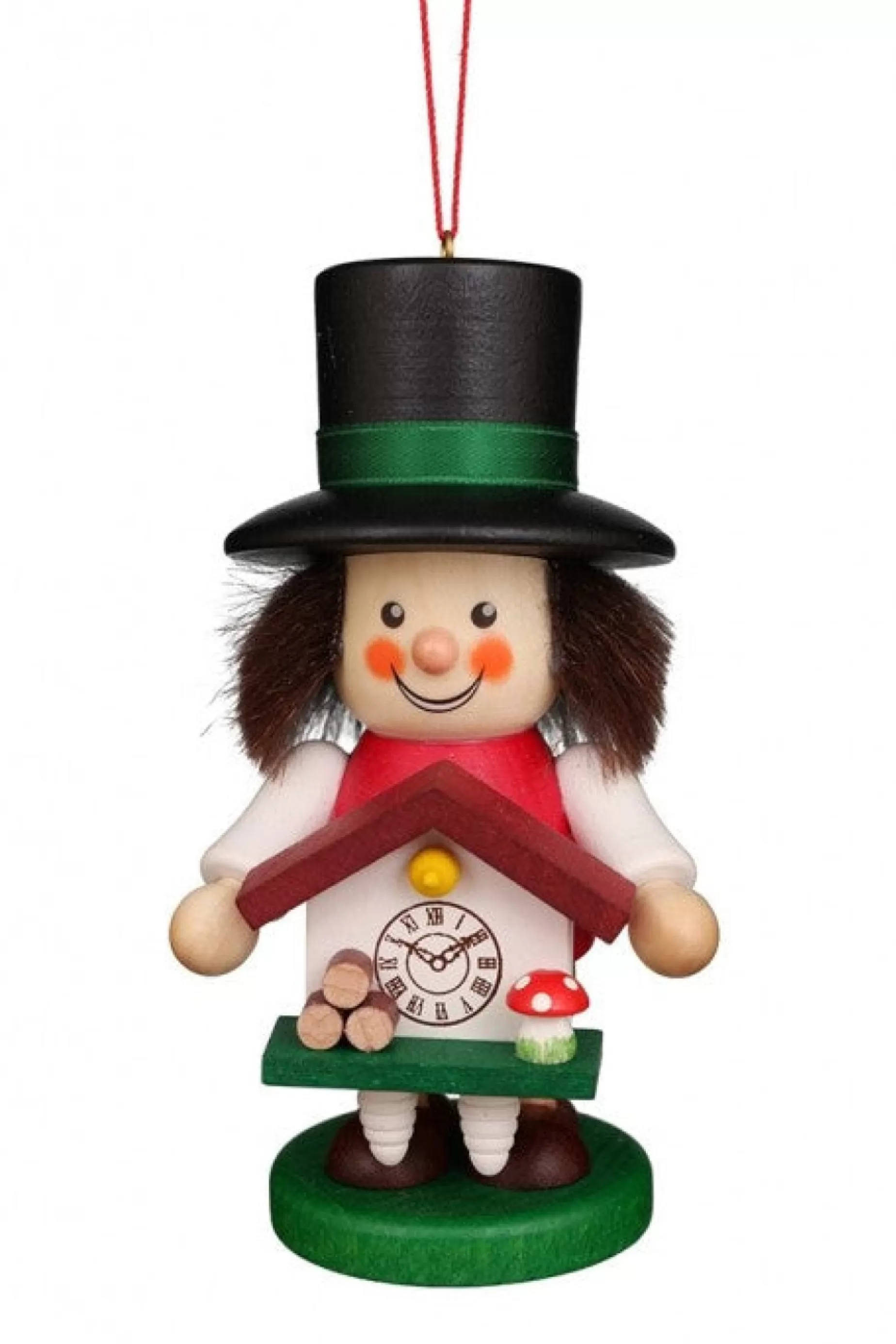 Christian Ulbricht Large Gnome Christmas Tree Decoration - Cuckoo Clock Maker (Colourful) | All Tree Decorations