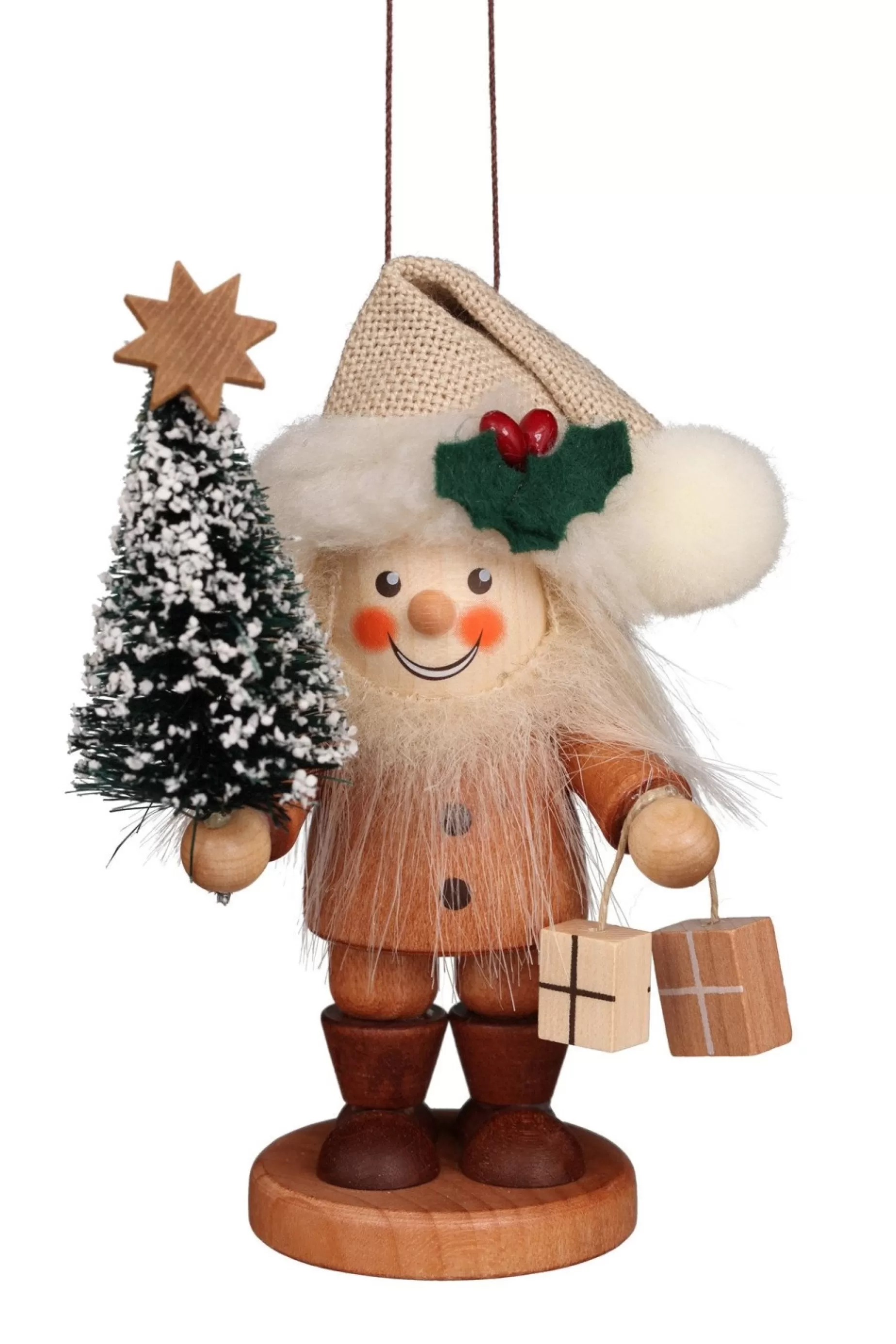 Christian Ulbricht Large Gnome Christmas Tree Decoration - Elf With Presents | All Tree Decorations
