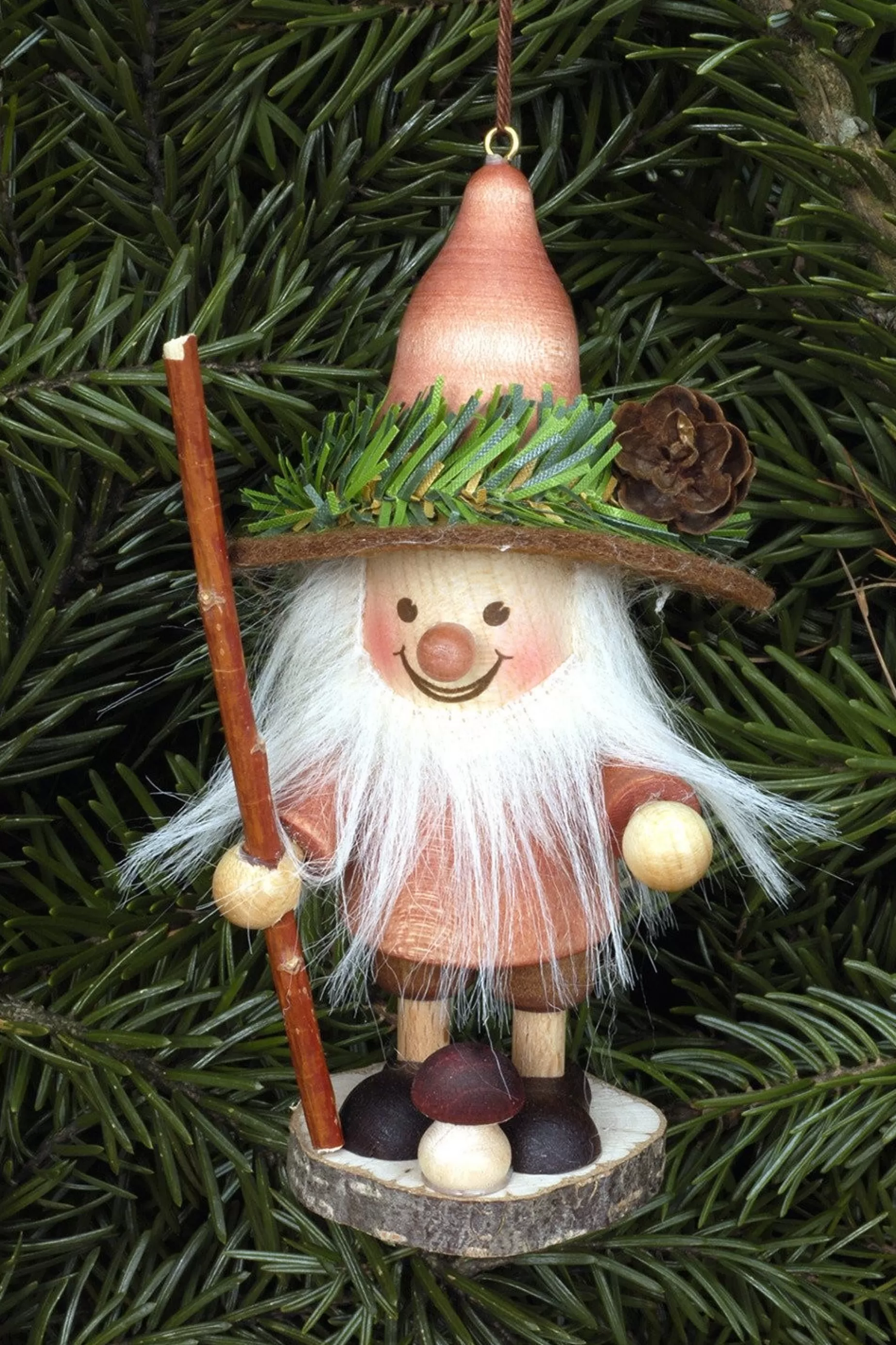 Christian Ulbricht Large Gnome Christmas Tree Decoration - Forest Wanderer | All Tree Decorations