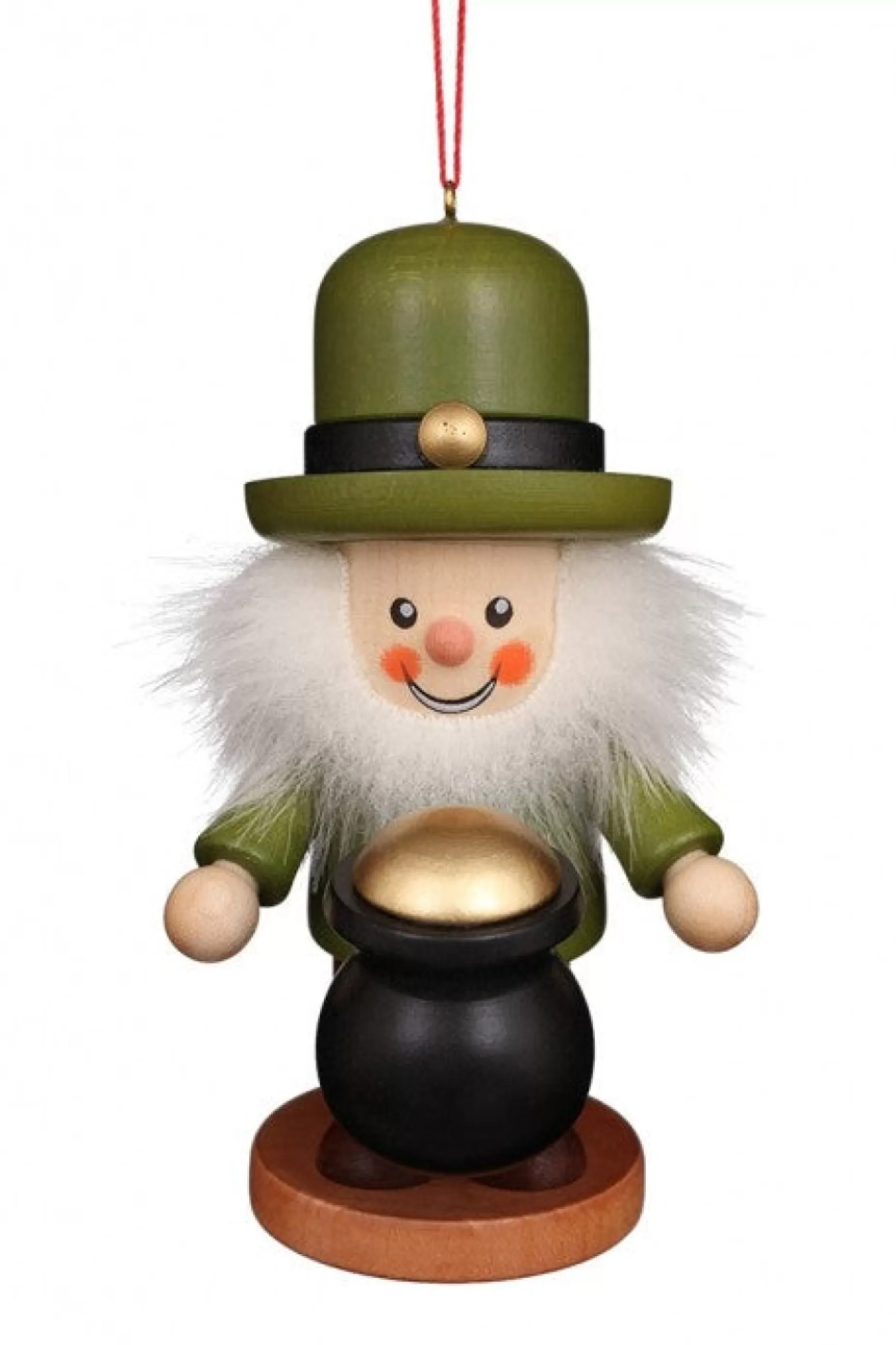 Christian Ulbricht Large Gnome Christmas Tree Decoration - Irish Leprechaun With Pot Of Gold | All Tree Decorations
