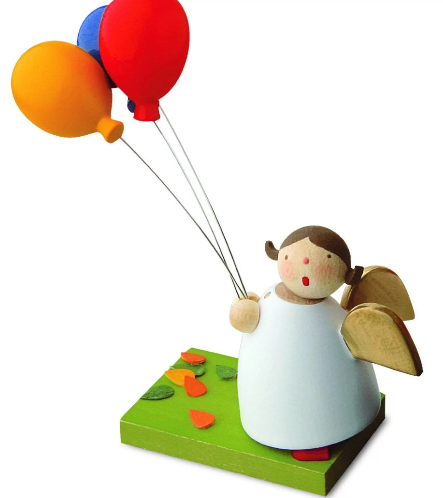 Gunter Reichel Little Angel Figurine - Guardian Angel With Balloon Trio | Guardian Angels