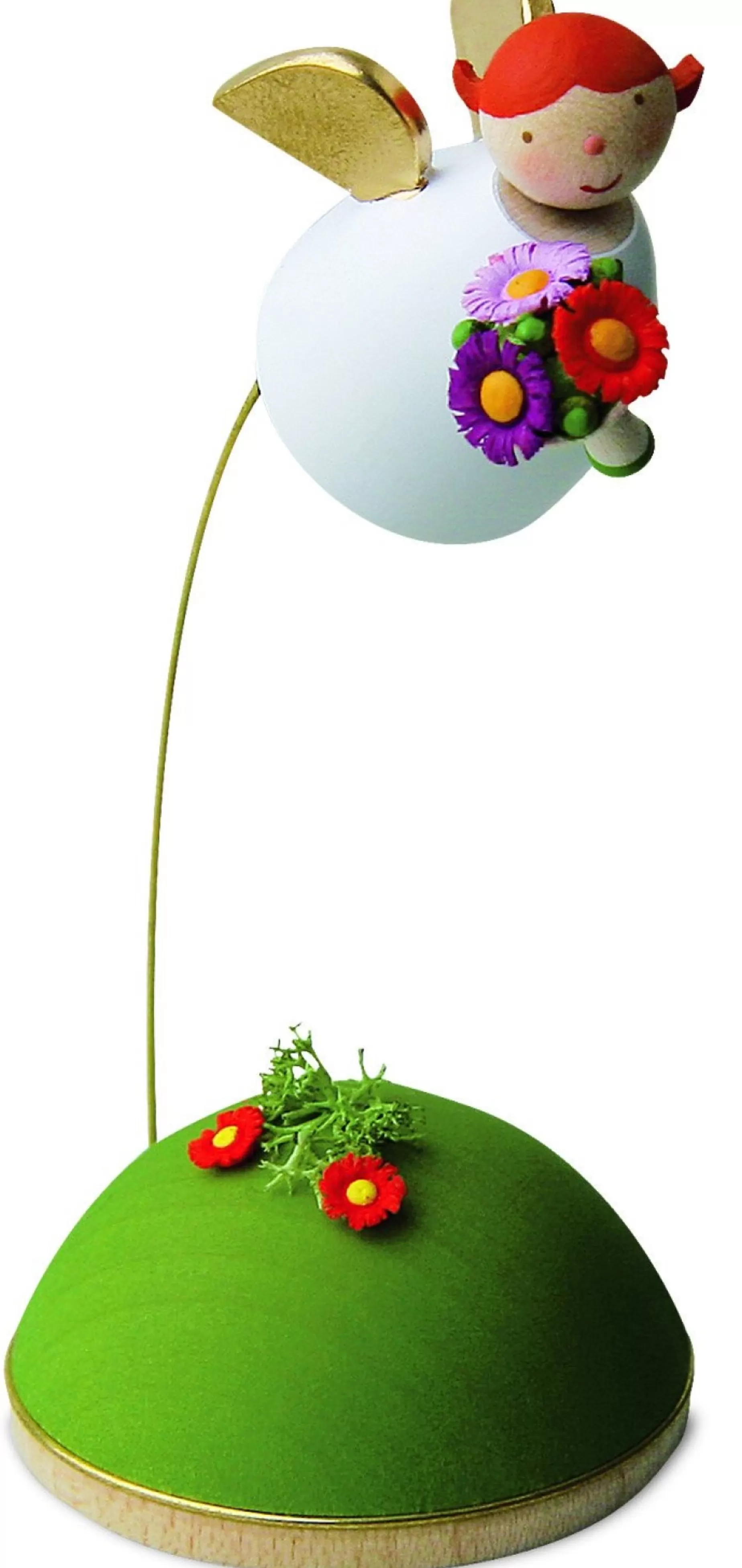Gunter Reichel Little Angel Figurine - Guardian Angel With Bunch Of Flowers (Floating) | Guardian Angels