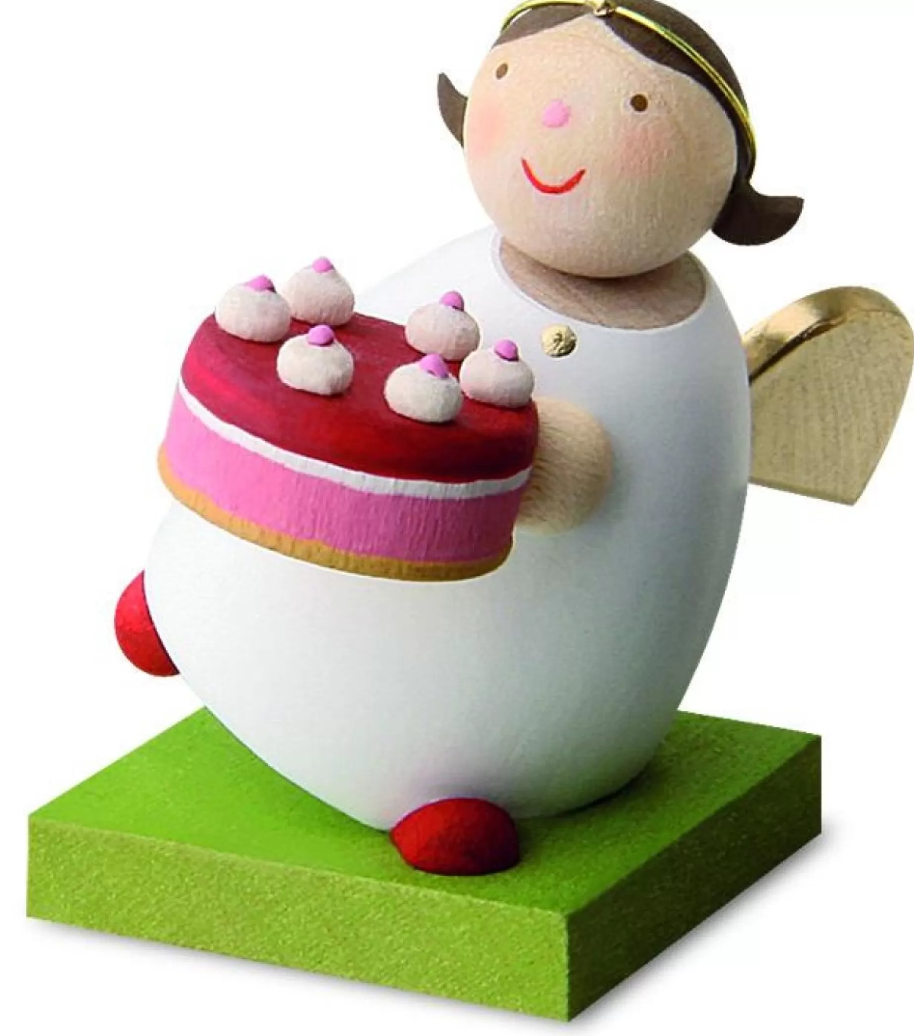 Gunter Reichel Little Angel Figurine - Guardian Angel With Cake | Guardian Angels