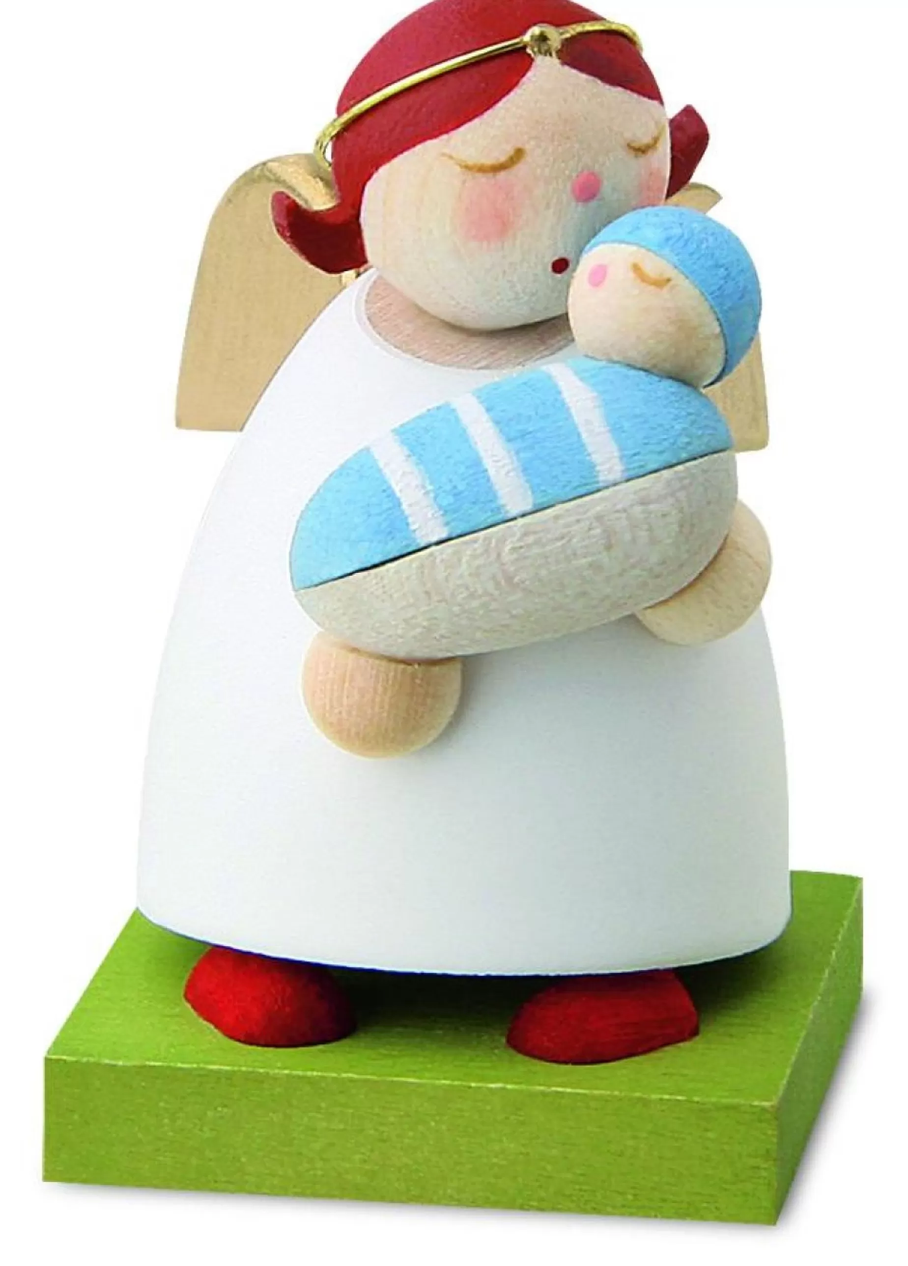 Gunter Reichel Little Angel Figurine - Guardian Angel With New Baby (Boy) | Guardian Angels
