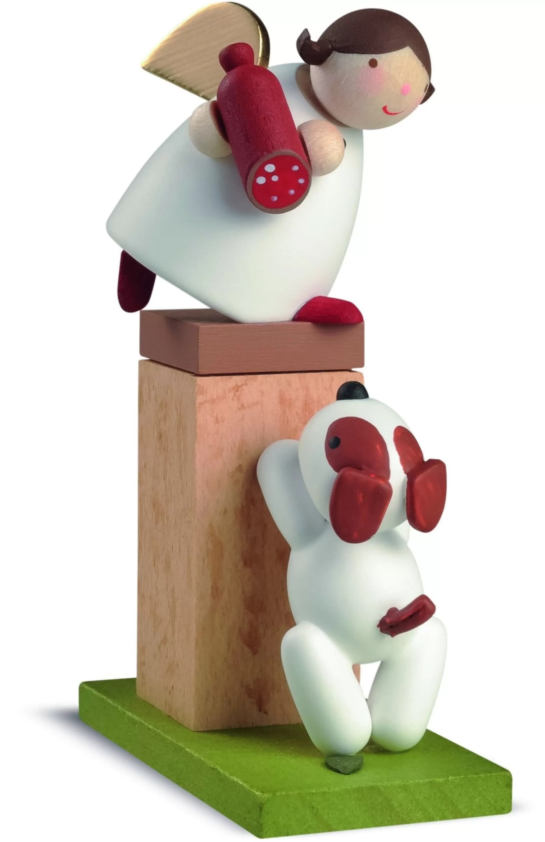 Gunter Reichel Little Angel Figurine - Guardian Angel With Pet Puppy | Guardian Angels
