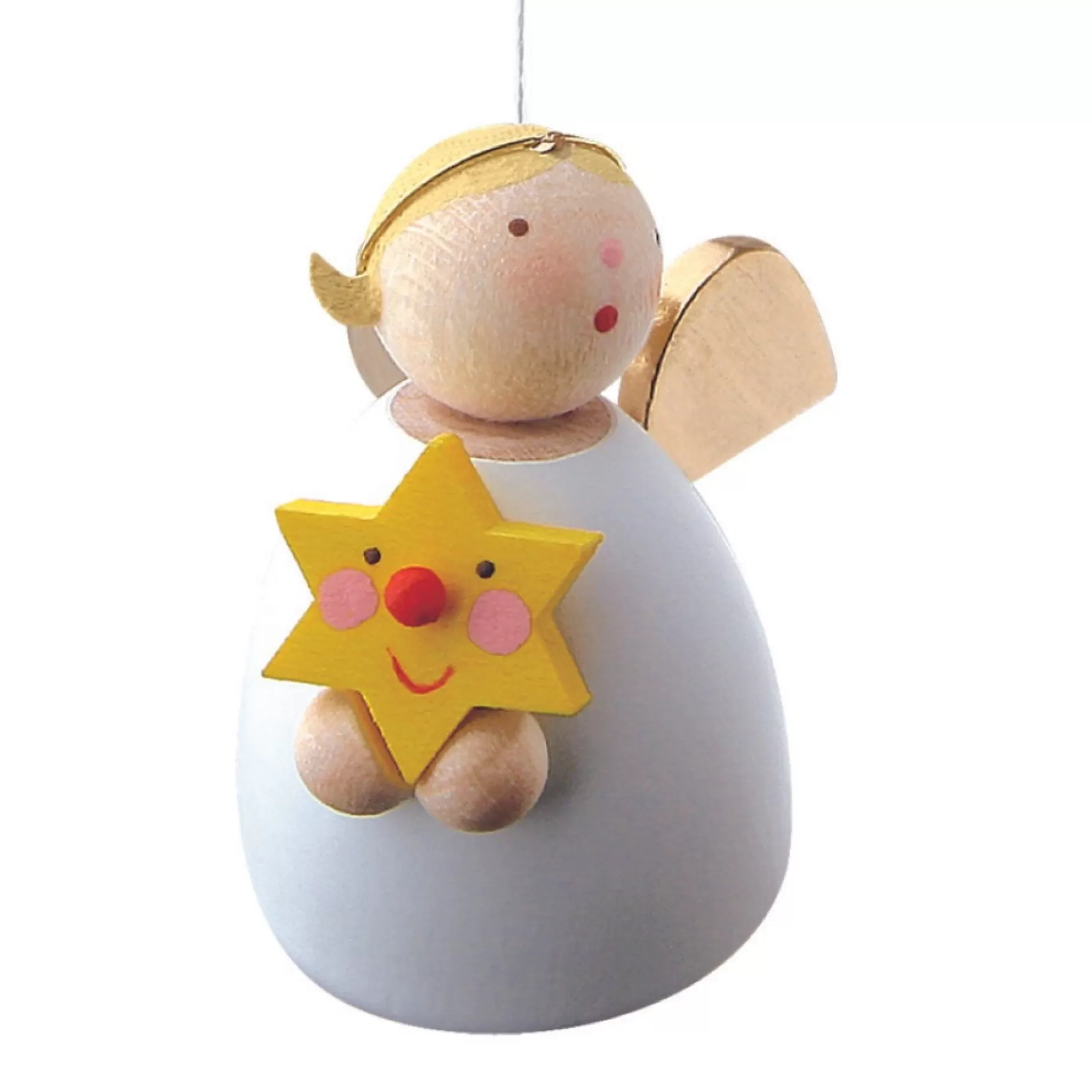Gunter Reichel Little Angel Figurine - Guardian Angel With Star (Hanging Ornament) | Guardian Angels