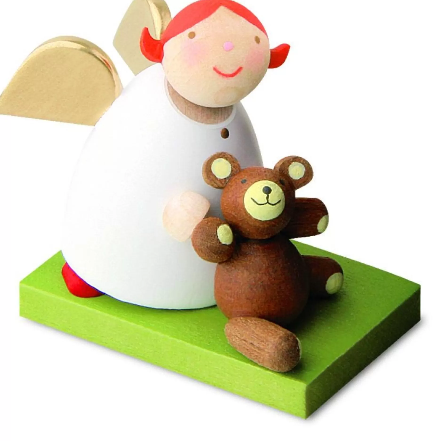 Gunter Reichel Little Angel Figurine - Guardian Angel With Teddy Bear | Guardian Angels