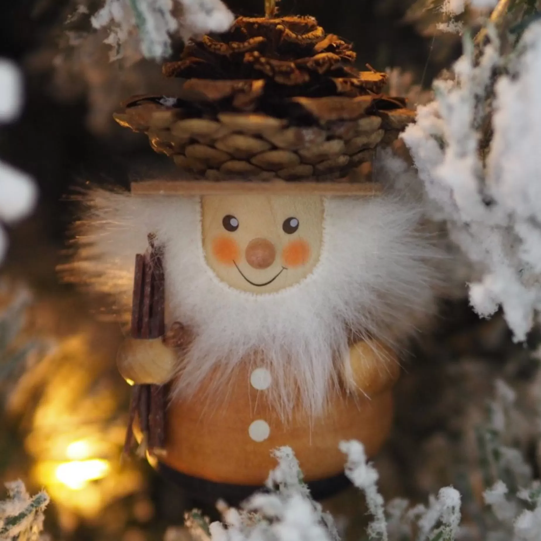 Christian Ulbricht Little Gnome Christmas Tree Decoration - Fir-Cone Man | All Tree Decorations
