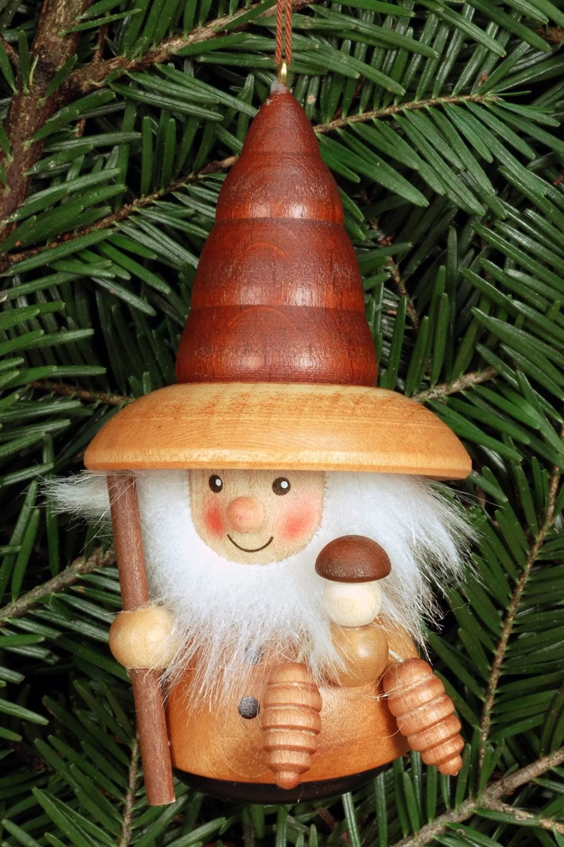 Christian Ulbricht Little Gnome Christmas Tree Decoration - Natural Forest Gnome | All Tree Decorations