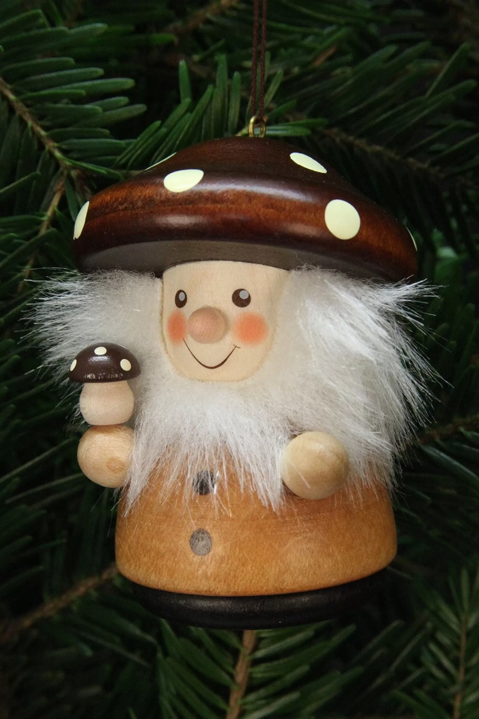 Christian Ulbricht Little Gnome Christmas Tree Decoration - Natural Mushroom Man | All Tree Decorations