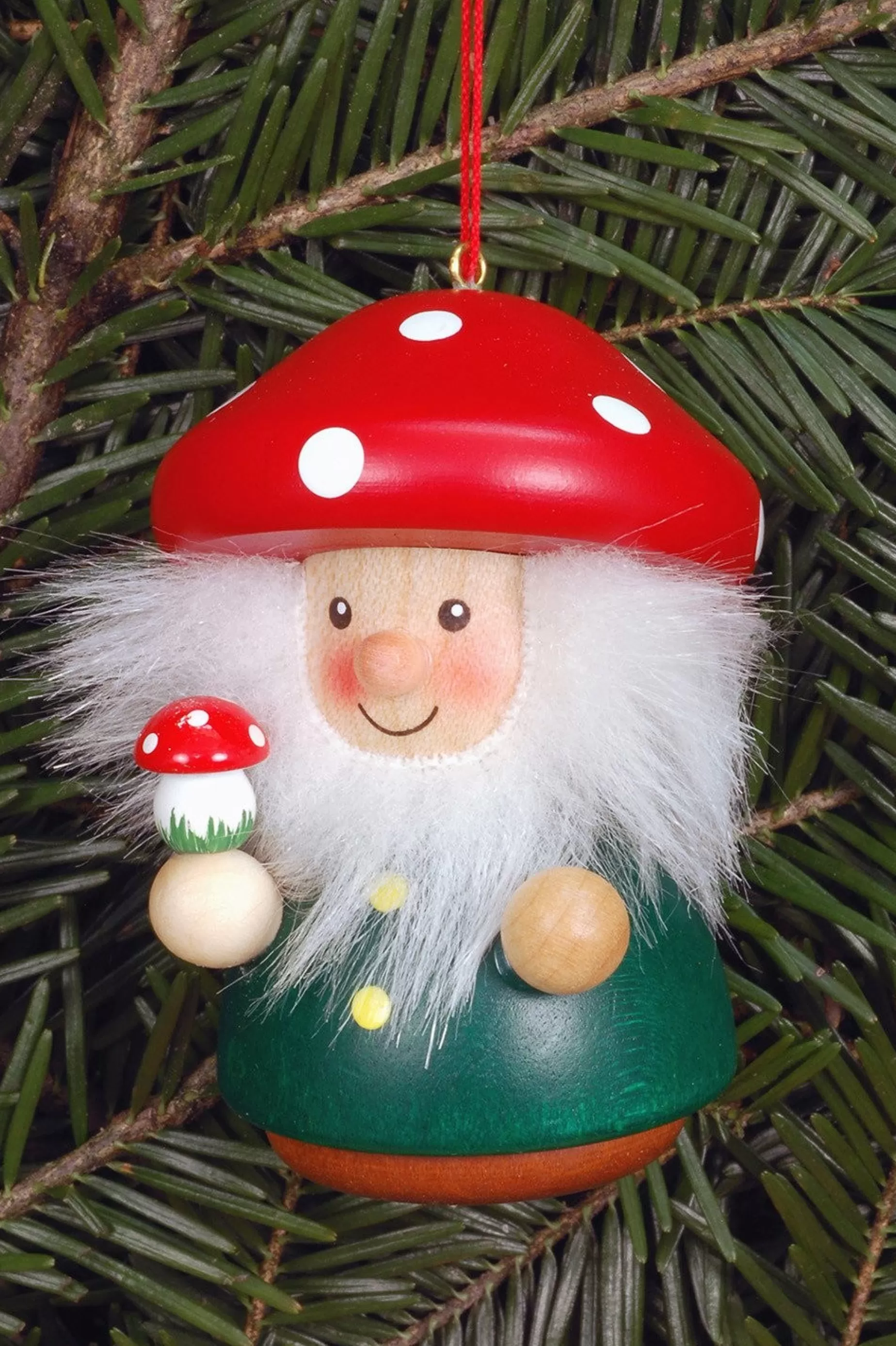Christian Ulbricht Little Gnome Christmas Tree Decoration - Red Mushroom Man | All Tree Decorations