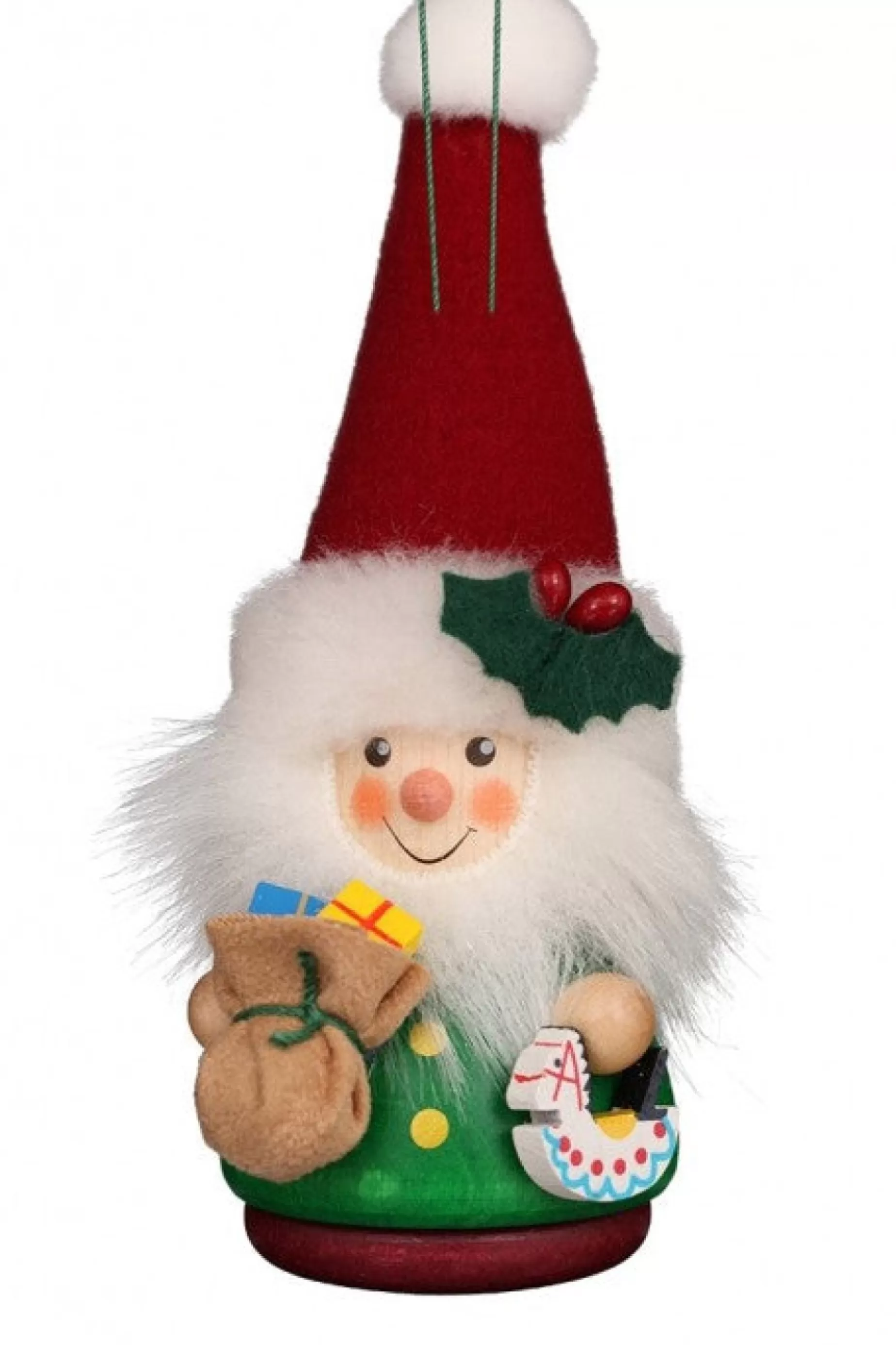 Christian Ulbricht Little Gnome Christmas Tree Decoration - Santa In Red And Green | All Tree Decorations