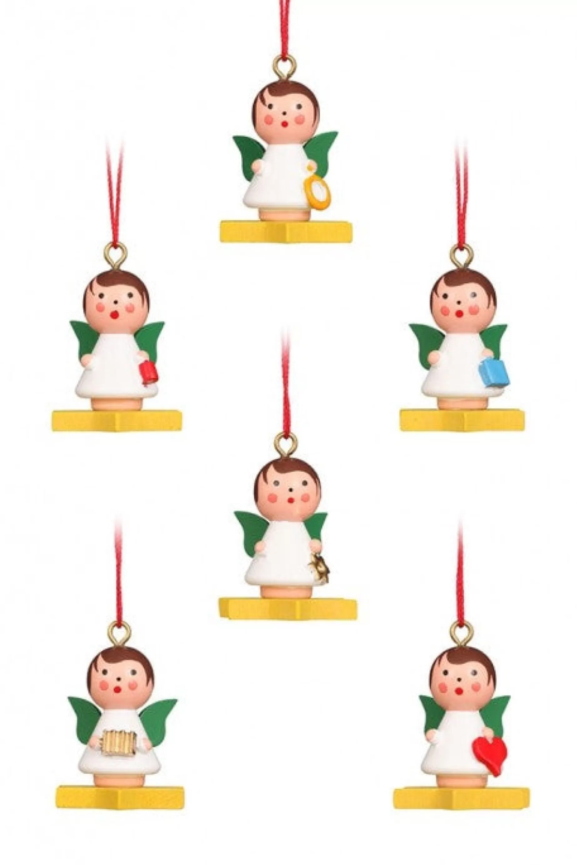 Christian Ulbricht Mini Angel - Floating On A Colourful Star - Christmas Tree Decoration | All Tree Decorations