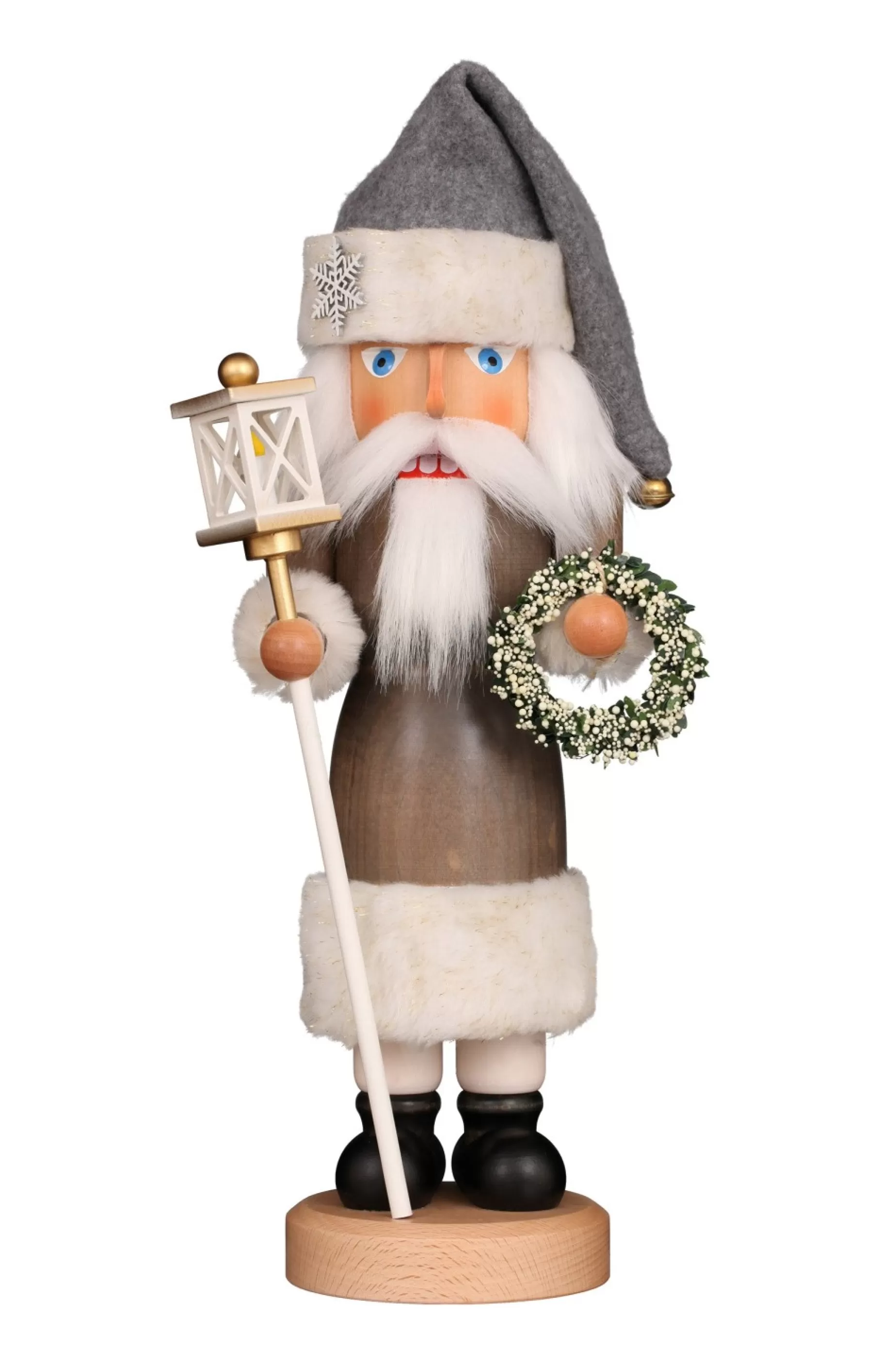 Christian Ulbricht Nutcracker (Classic) - Santa In Silver With Wreath | Classic Nutcrackers