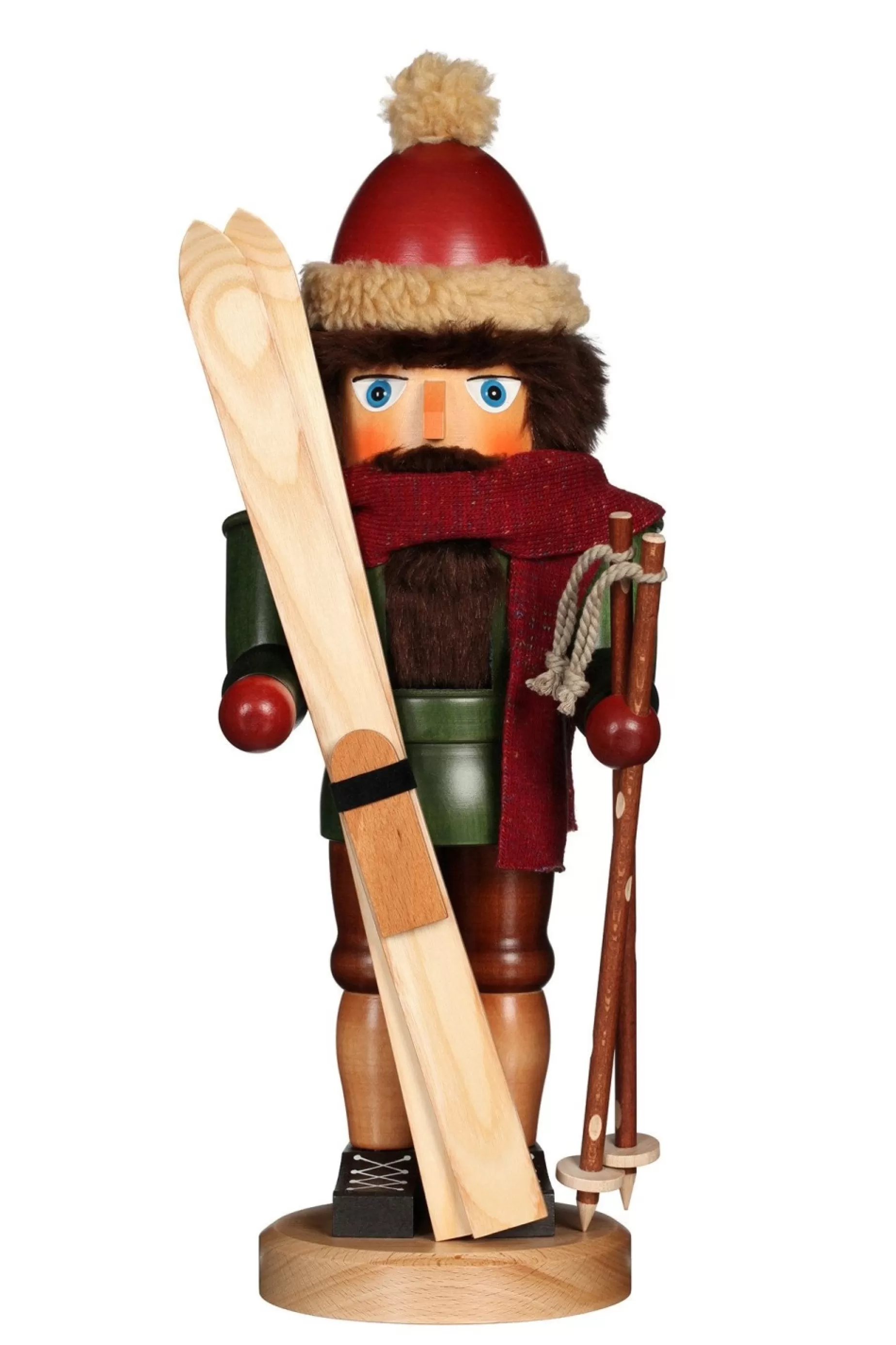 Christian Ulbricht Nutcracker (Classic) - Skier With Red Scarf | All Nutcrackers