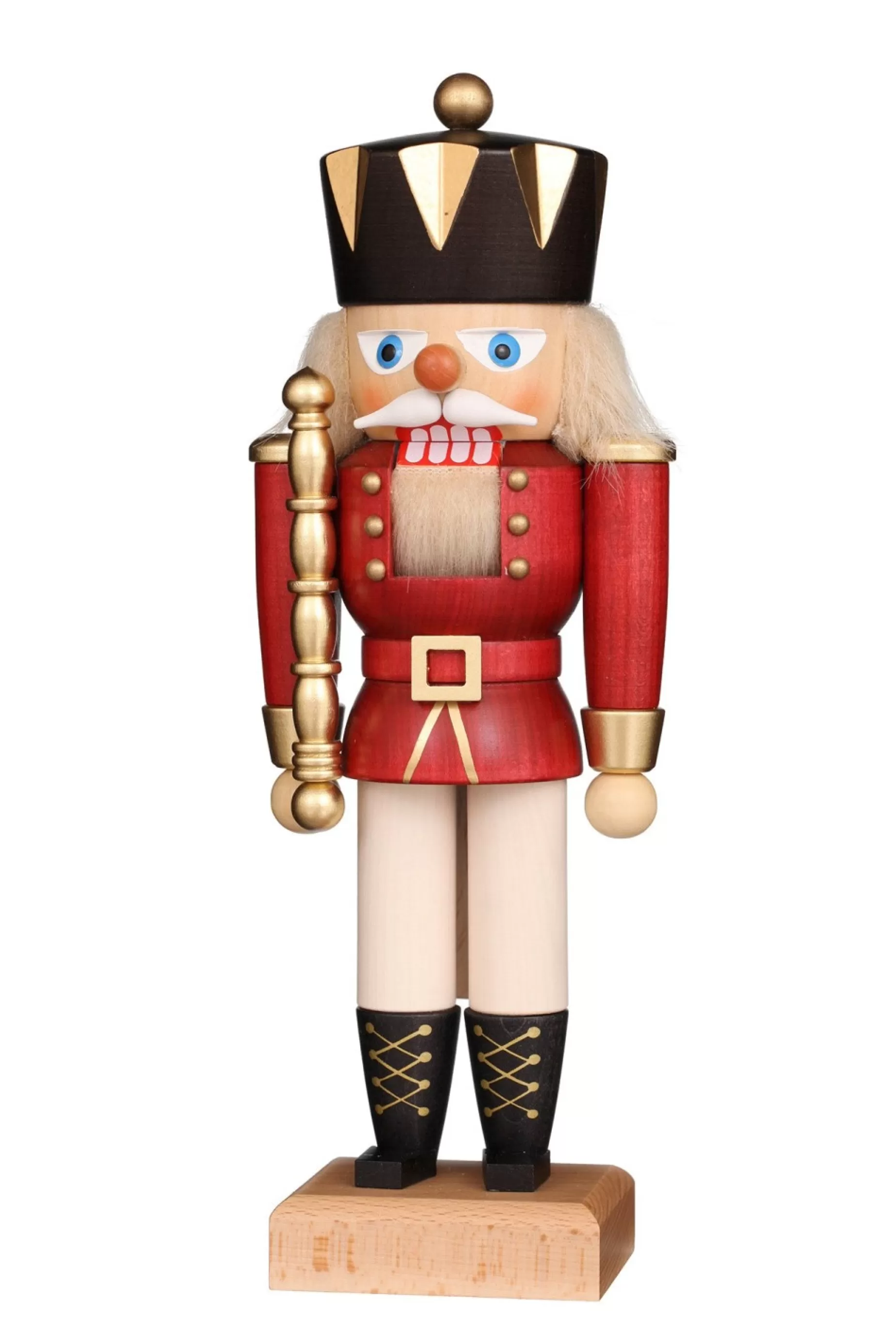 Christian Ulbricht Nutcracker (Small) - King With Gloss Red Coat | All Nutcrackers