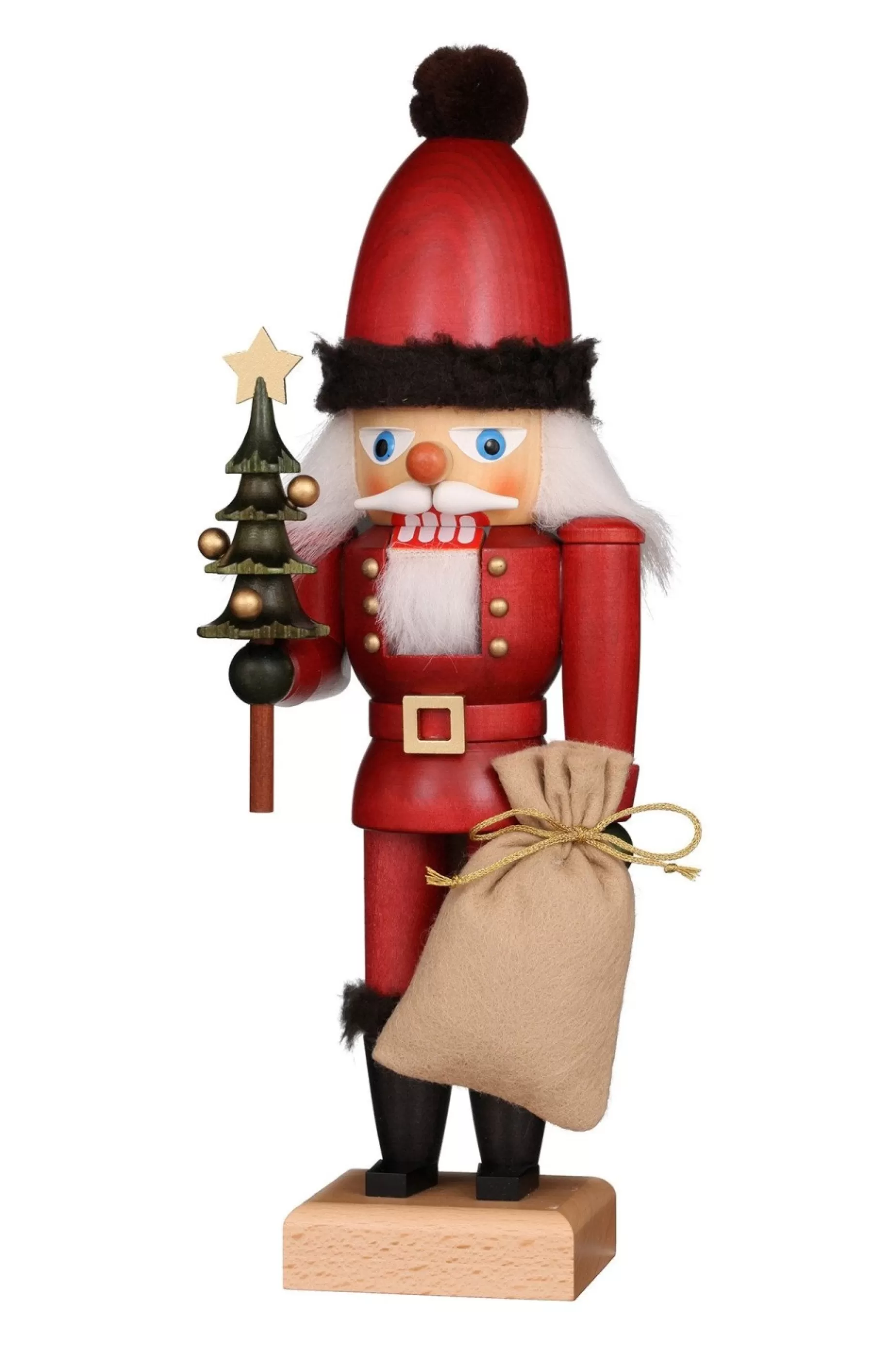Christian Ulbricht Nutcracker (Small) - Santa With Colourful Christmas Tree | All Nutcrackers
