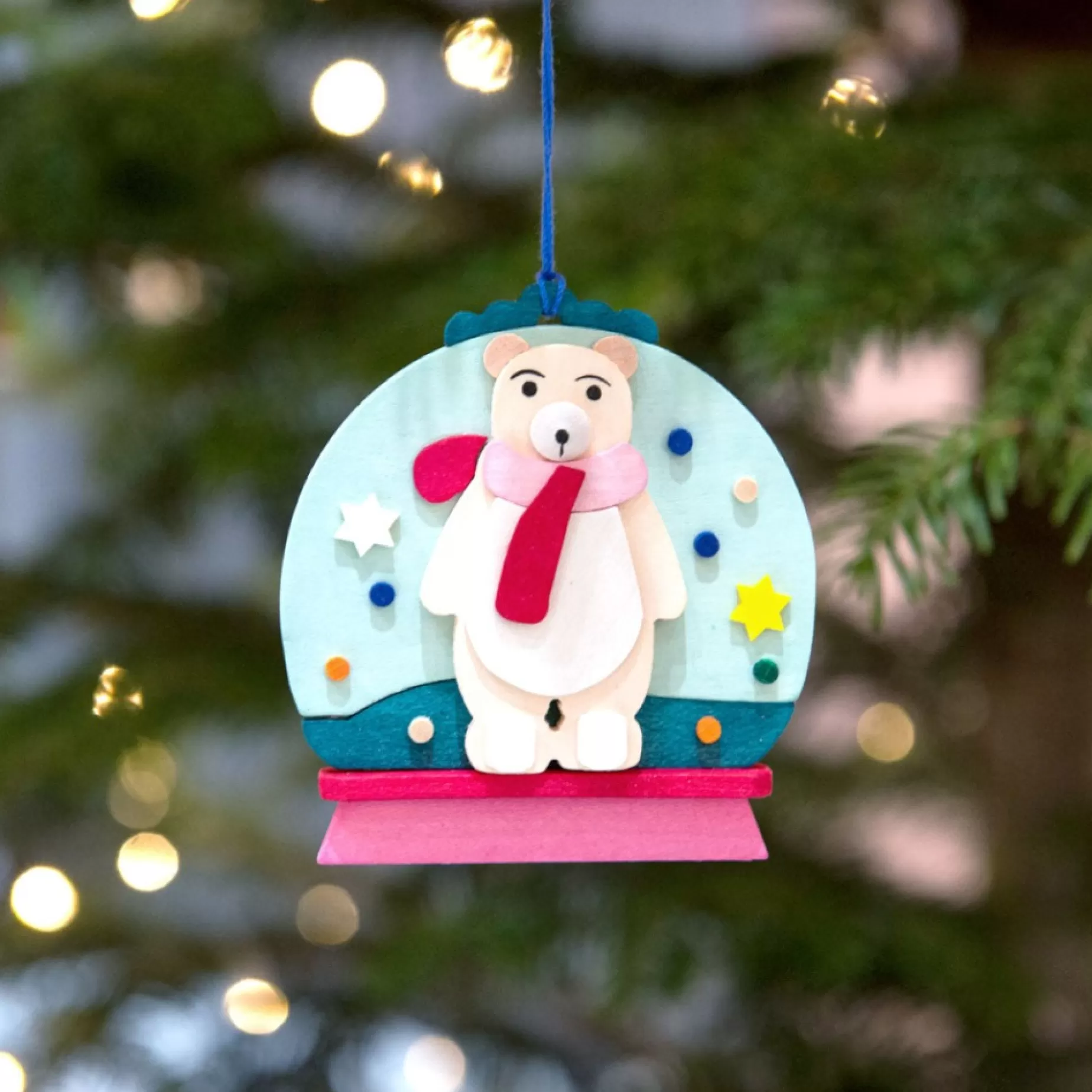 Graupner Snow Globe - Patti Polar Bear - Christmas Tree Decoration | All Tree Decorations