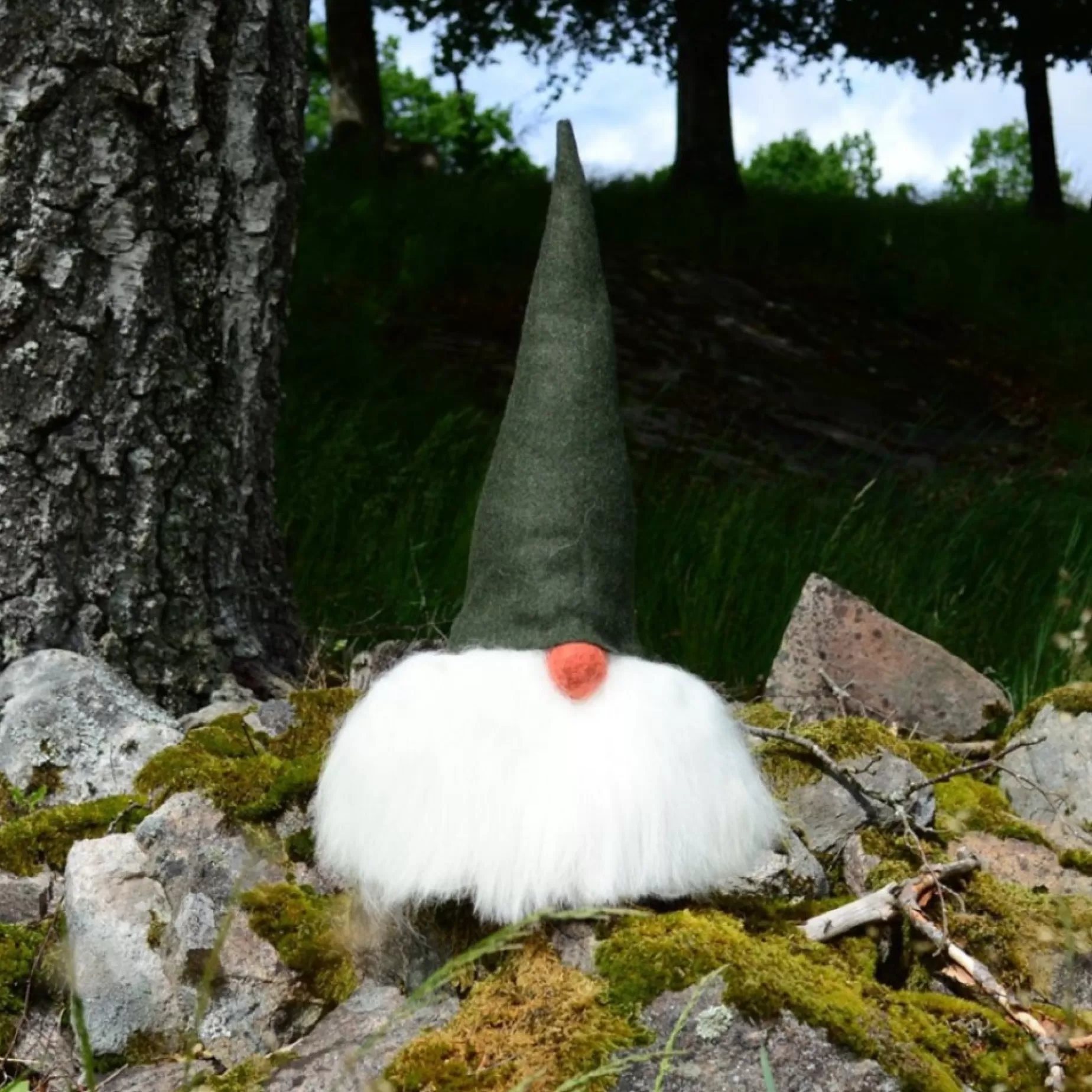 Asas Tomtebod Tomte Gnome - Walter With Felt Cap (Green) | Tomte Gnomes