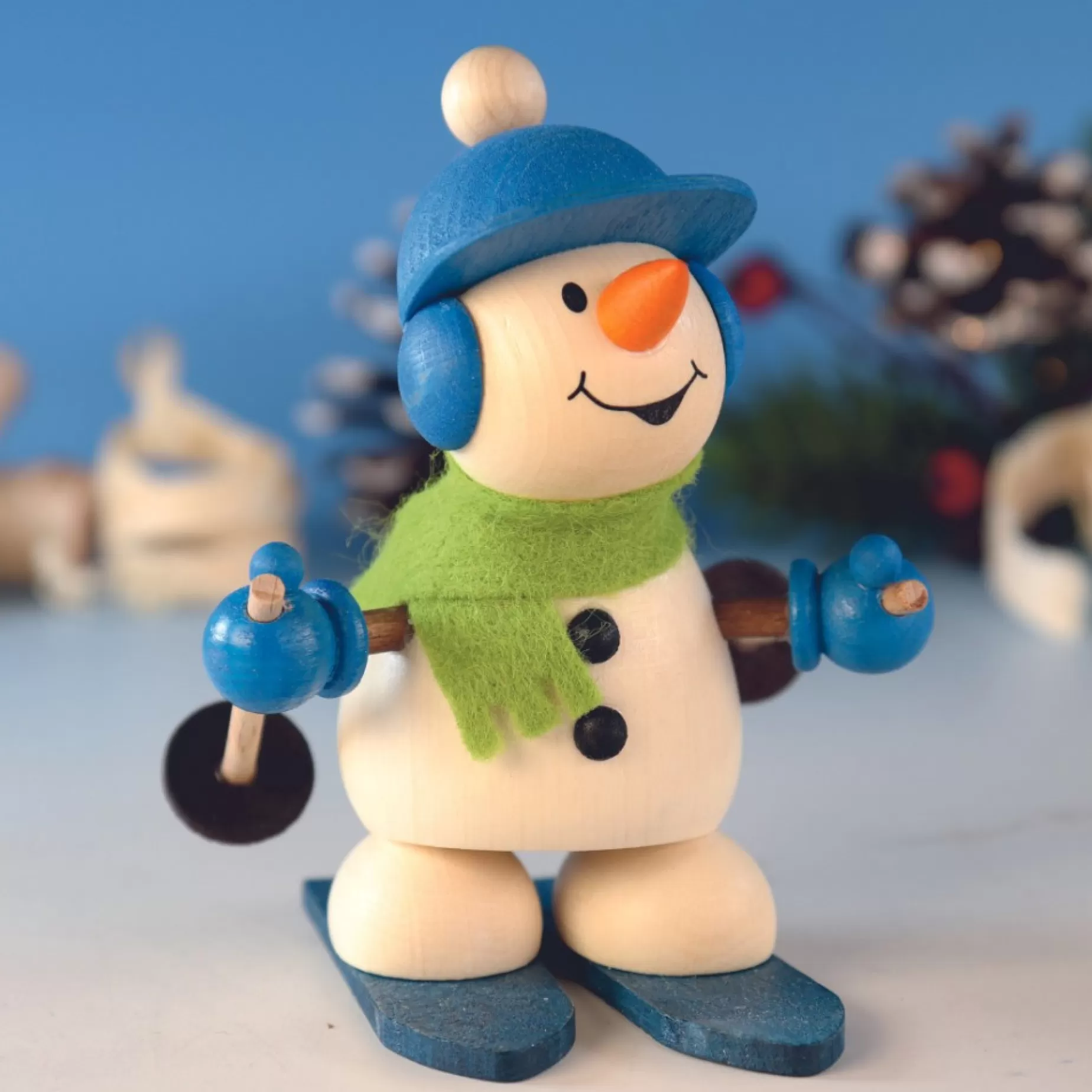 Paul Ullrich Weihnachtsmann Collectibles - Large Snowman On Ski'S | Rudolph & Friends Collectibles