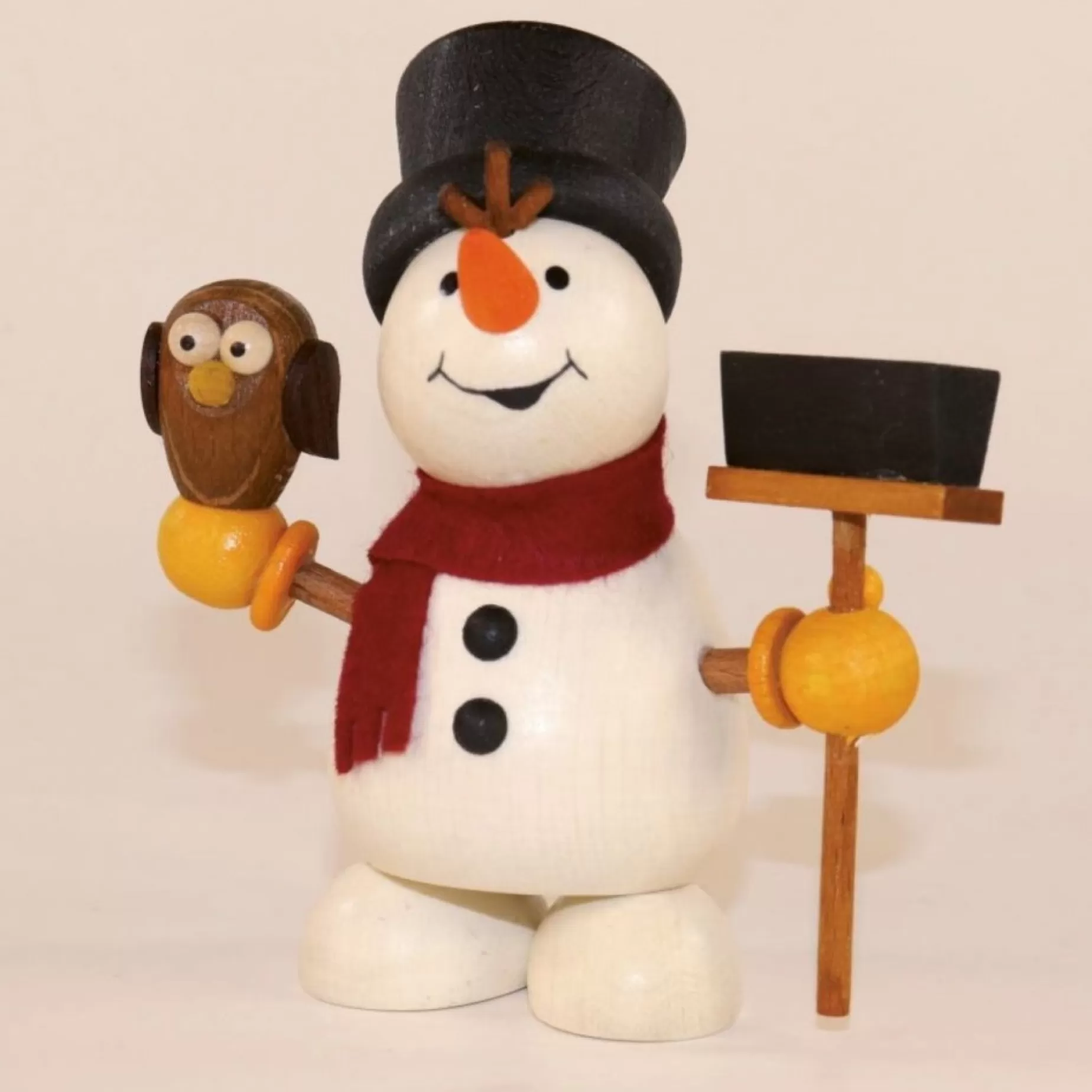 Paul Ullrich Weihnachtsmann Collectibles - Large Snowman With Owl And Broom | Rudolph & Friends Collectibles